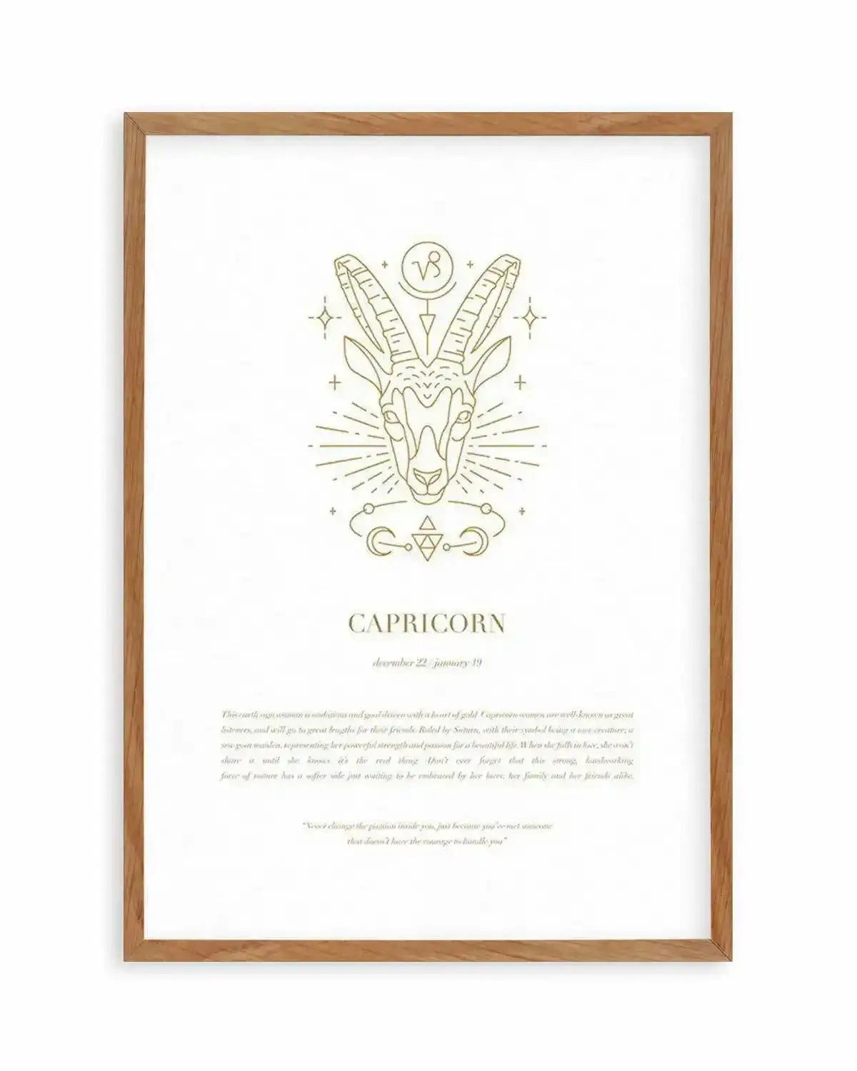 Capricorn | Celestial Zodiac Art Print from Olive et Oriel where you can shop wallpaper and artworks online