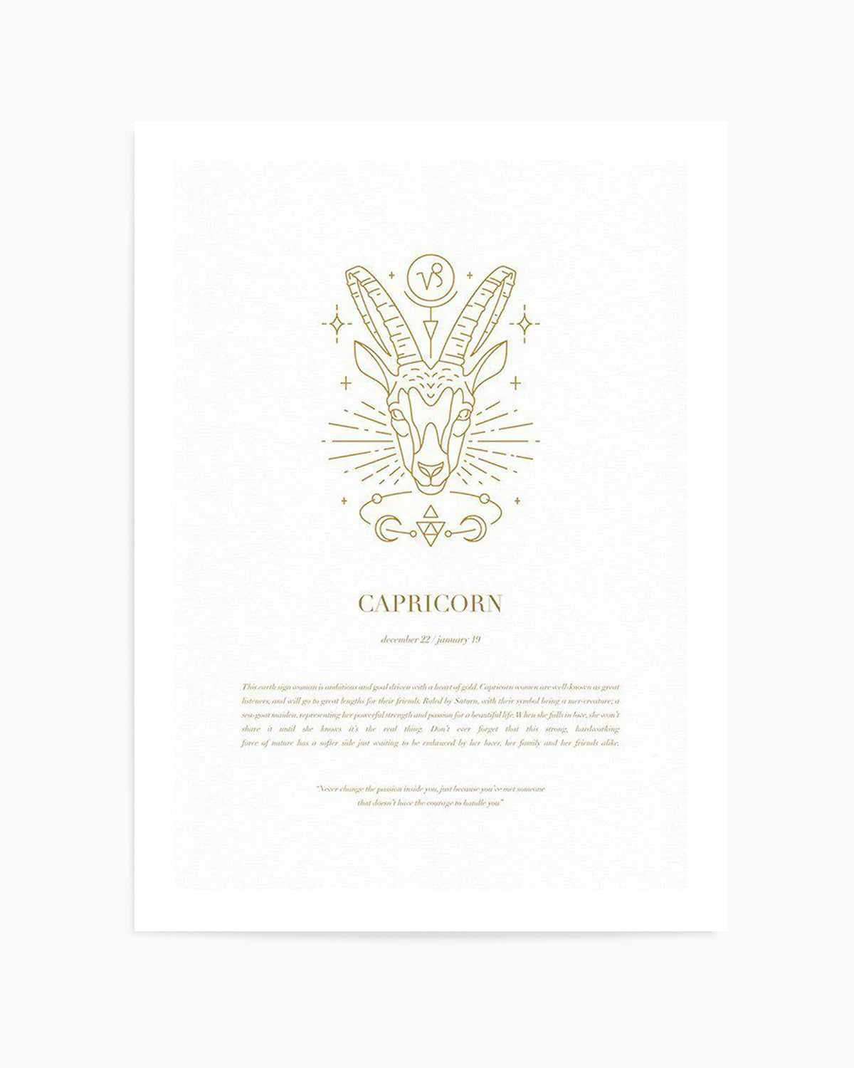 Capricorn | Celestial Zodiac Art Print