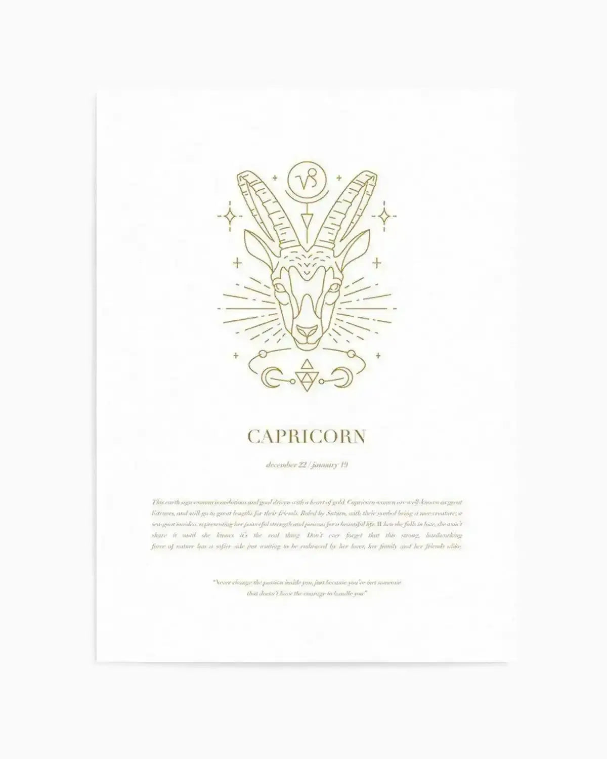 Capricorn | Celestial Zodiac Art Print from Olive et Oriel where you can shop wallpaper and artworks online