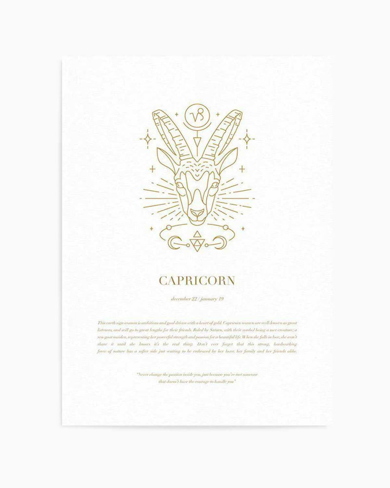 Capricorn | Celestial Zodiac Art Print