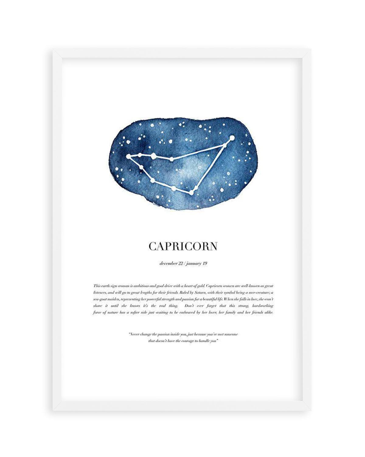 Capricorn | Watercolour Zodiac Art Print