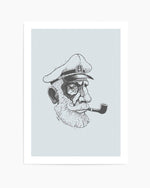 Captain | 2 Colour Options Art Print