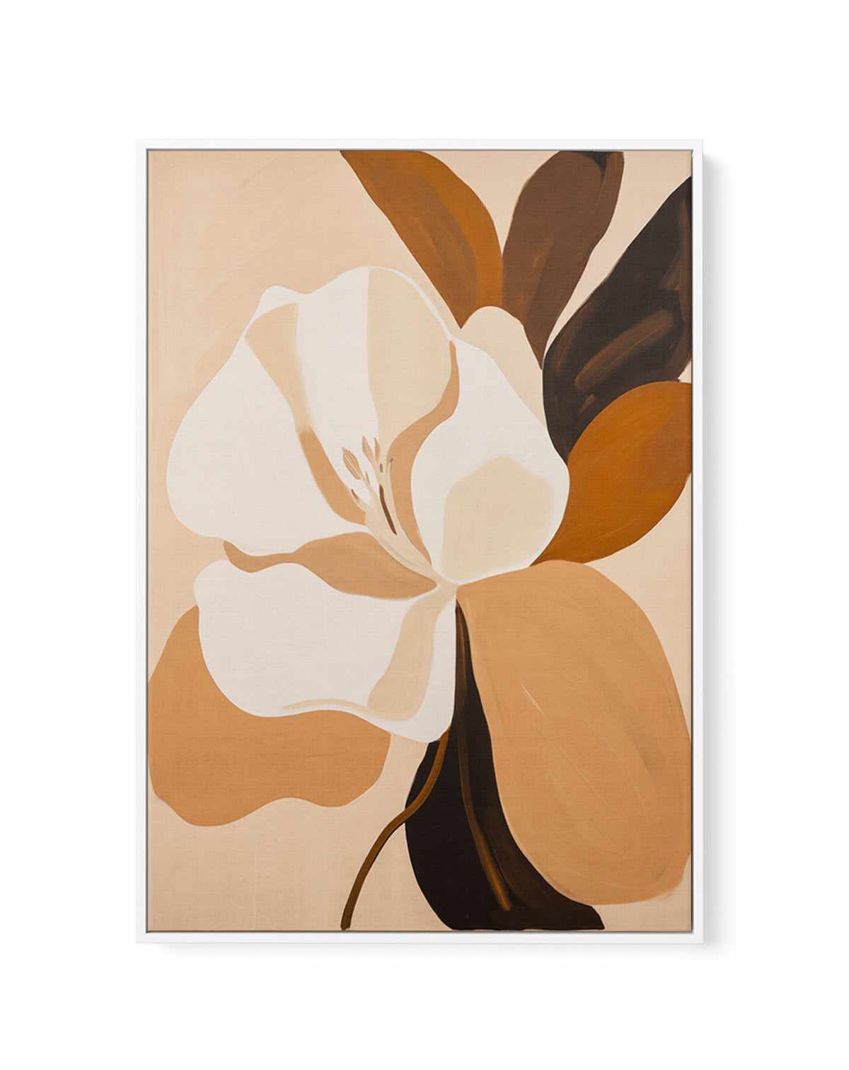 Caramel Flora I | Framed Canvas Art Print