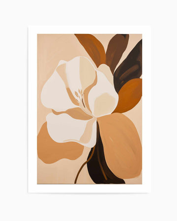 Caramel Flora I | Art Print from Olive et Oriel where you can shop wallpaper and artworks online
