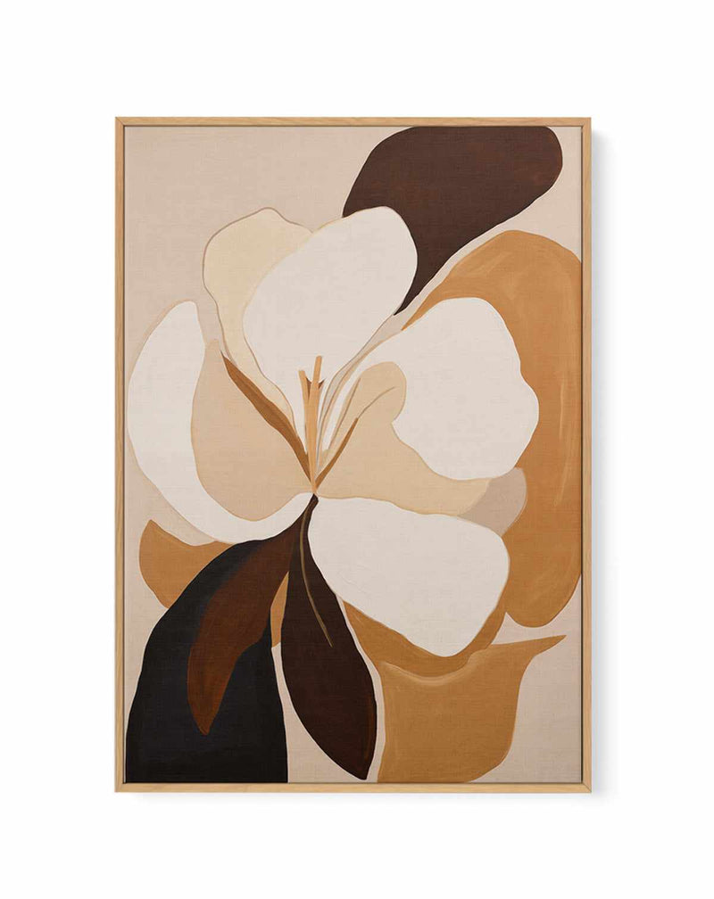 Caramel Flora II | Framed Canvas Art Print