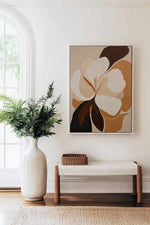 Caramel Flora II | Framed Canvas Art Print