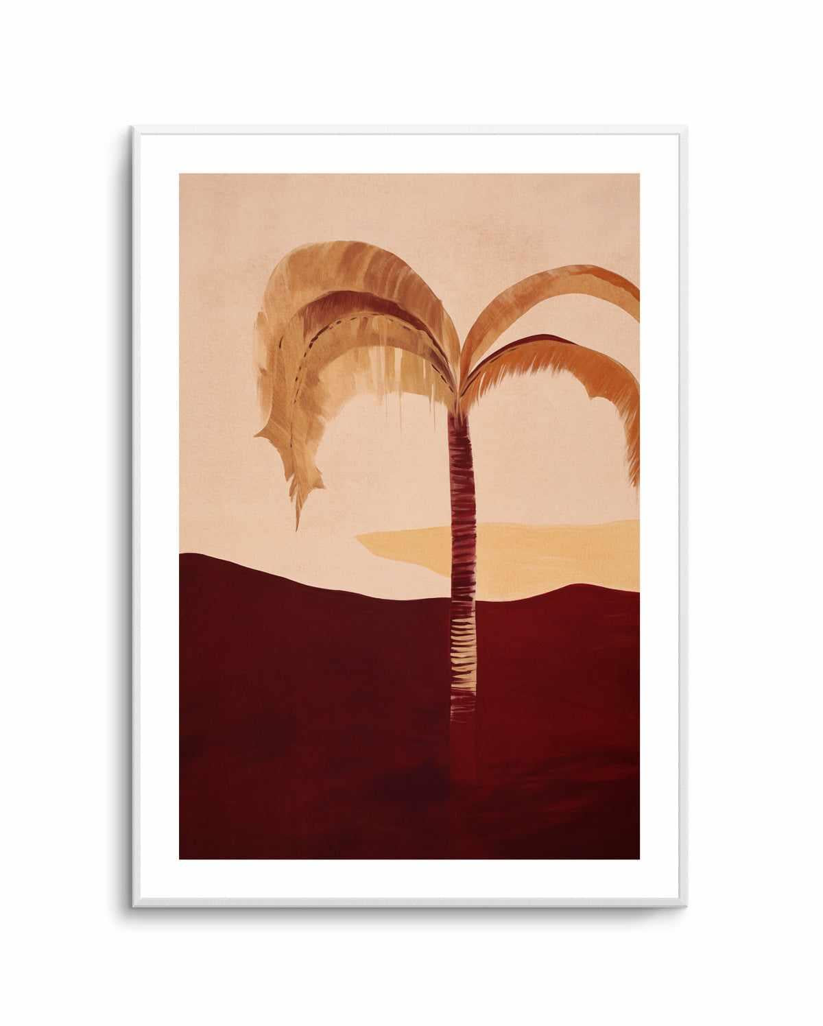 Carmine Palm I | Art Print from Olive et Oriel where you can shop wallpaper and artworks online
