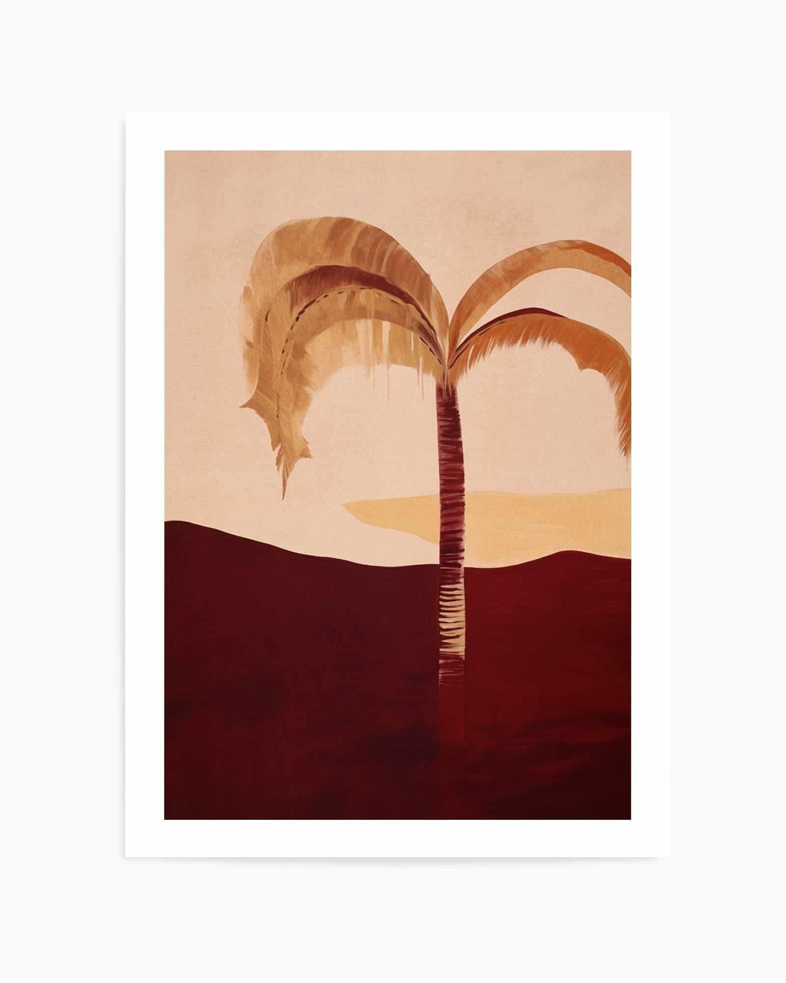 Carmine Palm I | Art Print from Olive et Oriel where you can shop wallpaper and artworks online