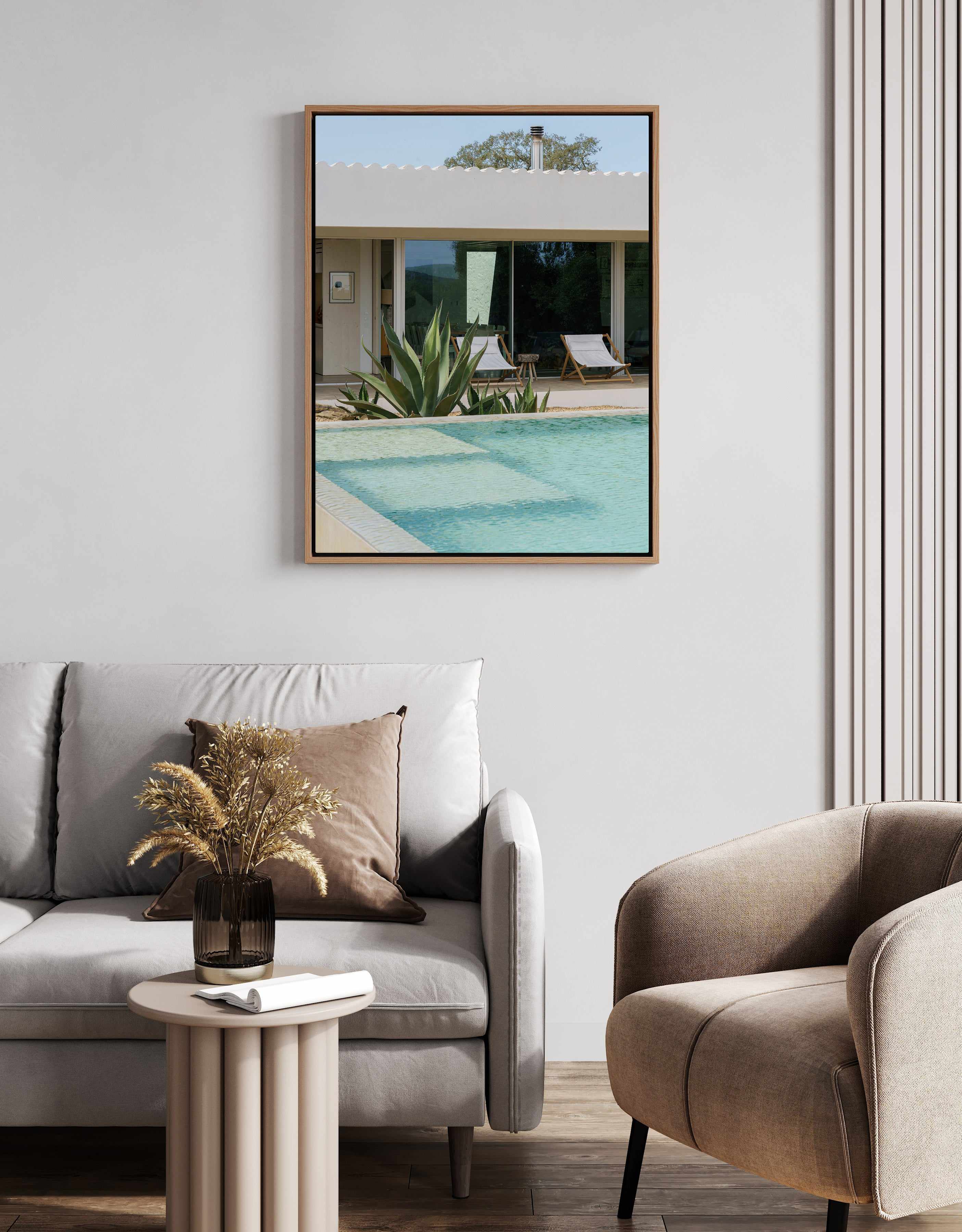 Casadavolta Swimming Pool By Minorstep | Framed Canvas Art Print