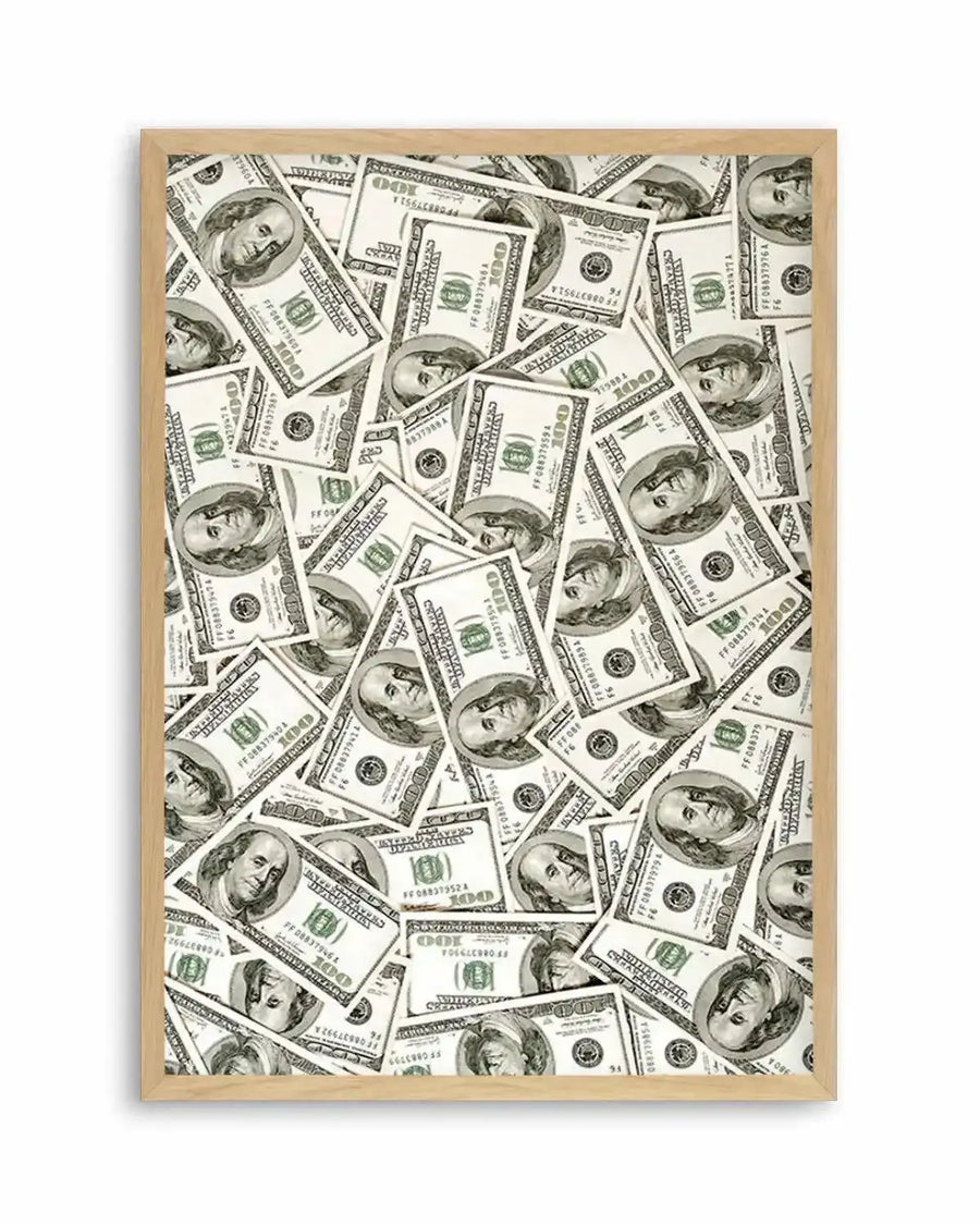 Cash Money Dollar Bills Art Print from Olive et Oriel where you can shop wallpaper and artworks online