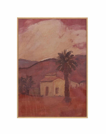 Casita Palmera I | Framed Canvas Art Print from Olive et Oriel where you can shop wallpaper and artworks online