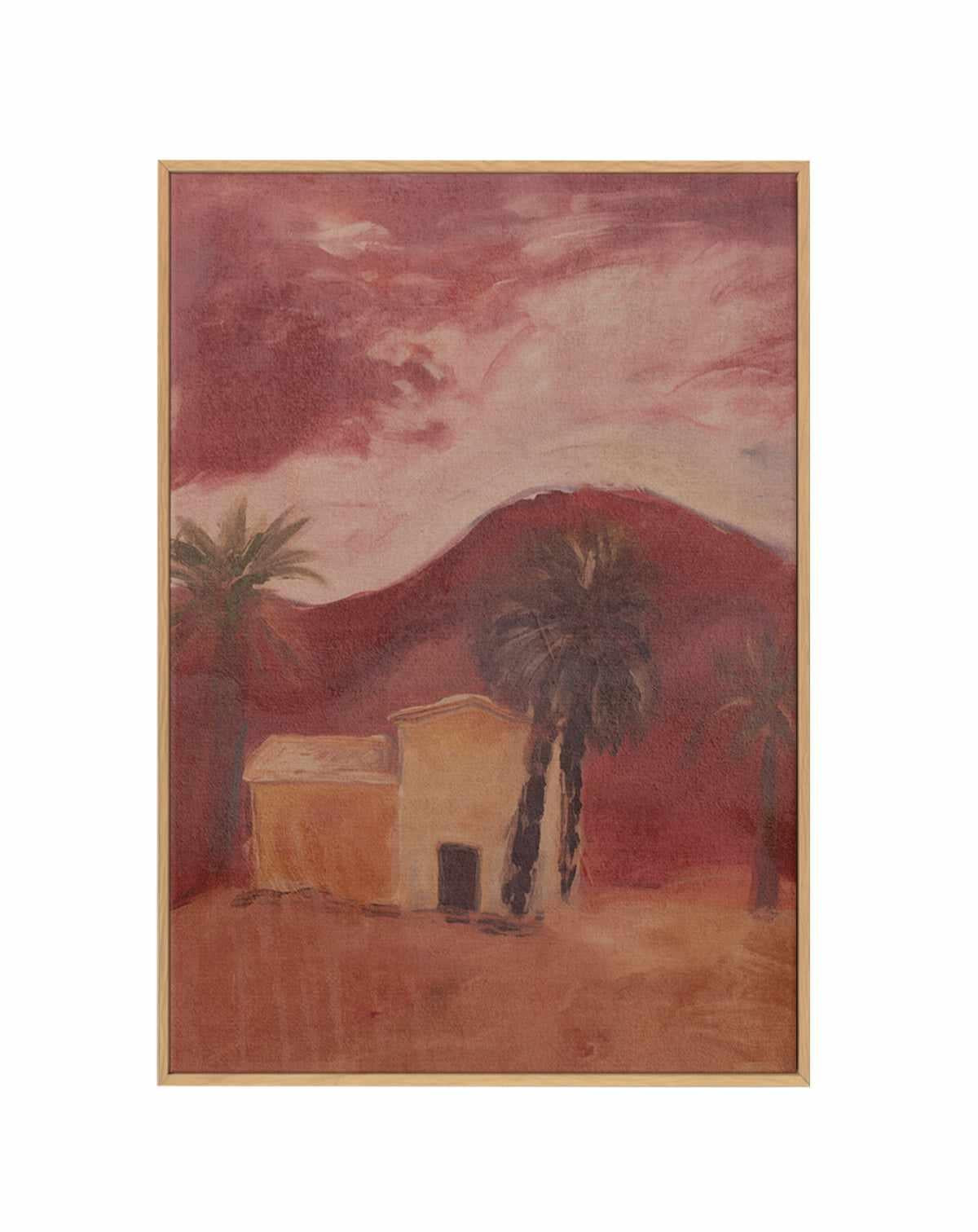 Casita Palmera II | Framed Canvas Art Print from Olive et Oriel where you can shop wallpaper and artworks online