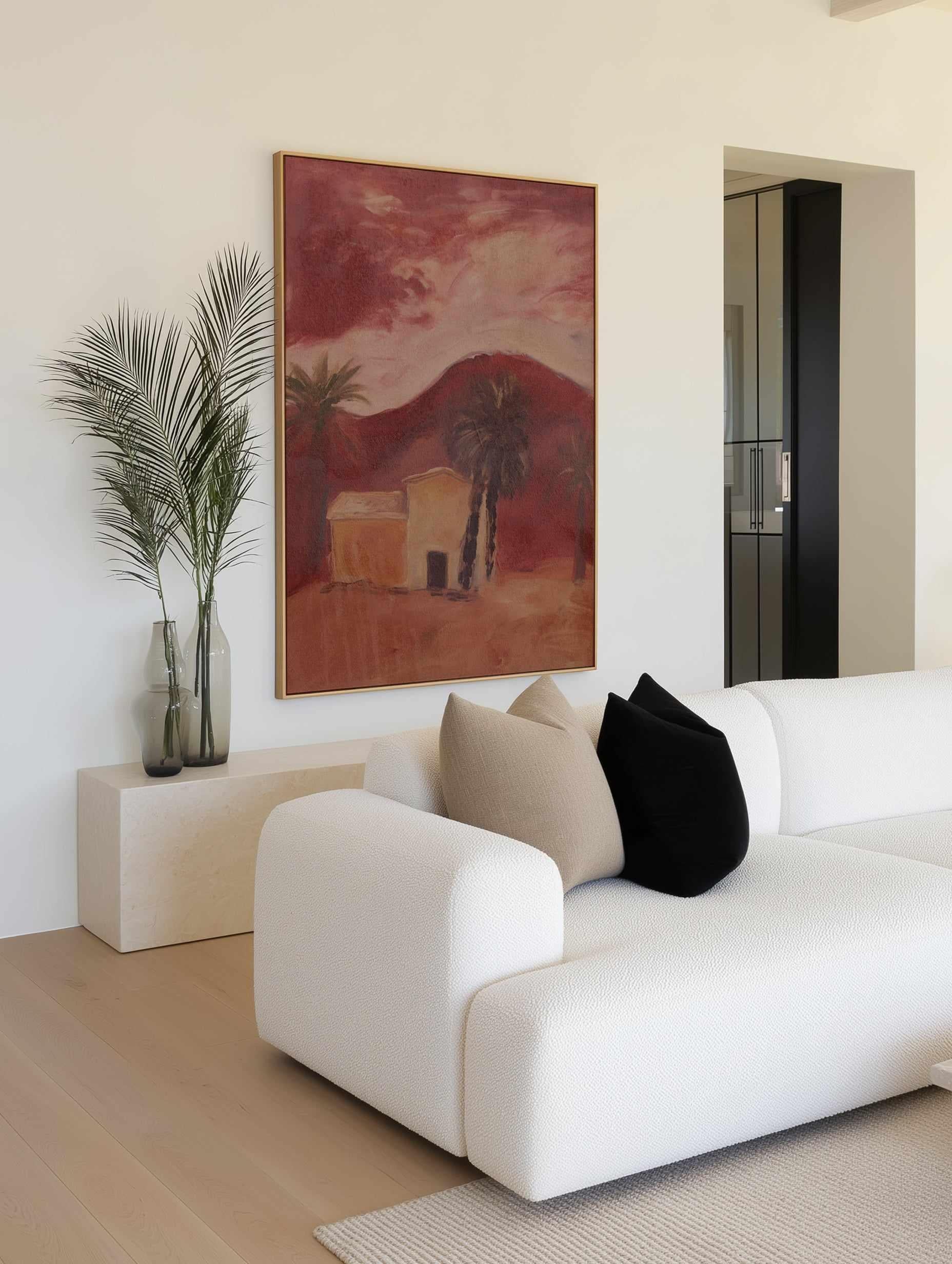 Casita Palmera II | Framed Canvas Art Print from Olive et Oriel where you can shop wallpaper and artworks online