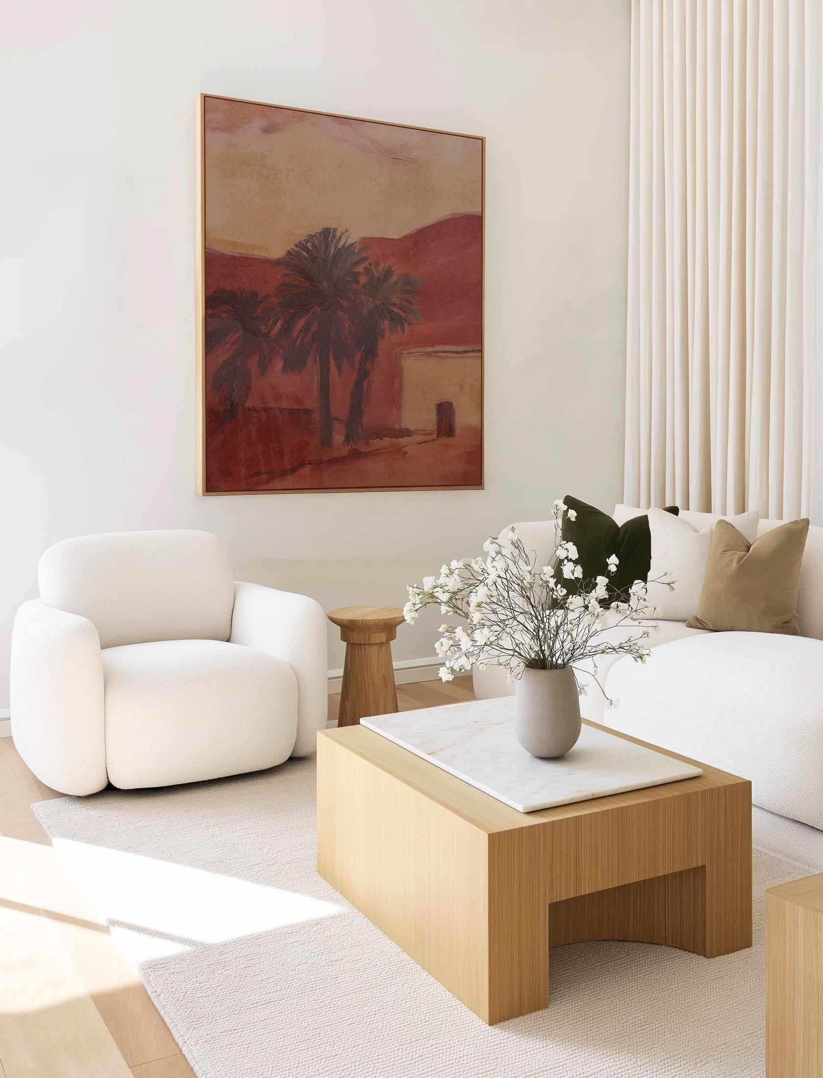 Casita Palmera III | Framed Canvas Art Print from Olive et Oriel where you can shop wallpaper and artworks online