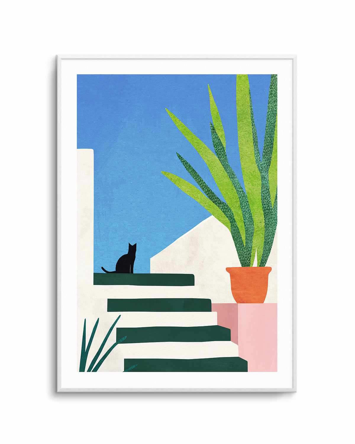 Cat, Greece by Henry Rivers Art Print