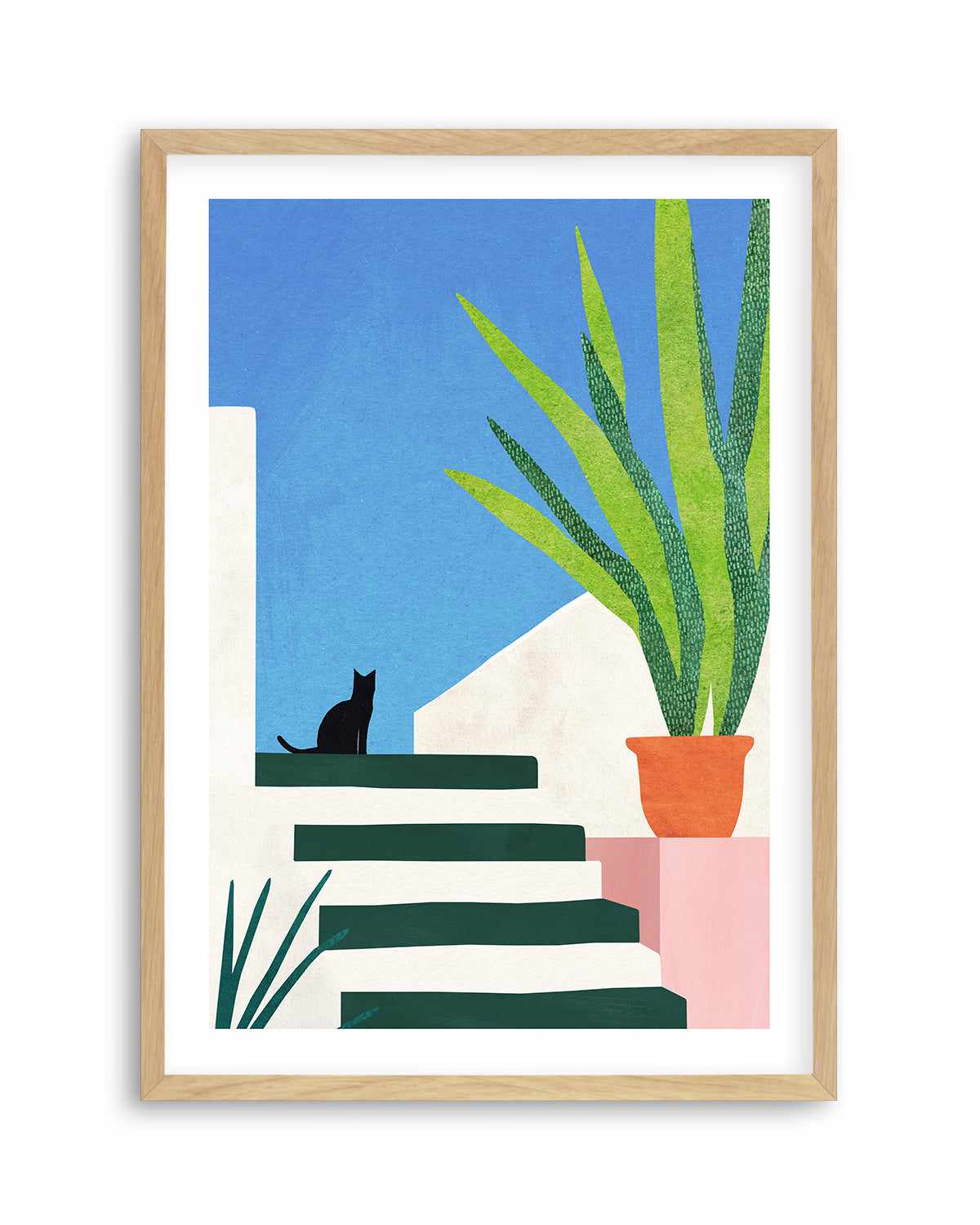 Cat, Greece by Henry Rivers Art Print