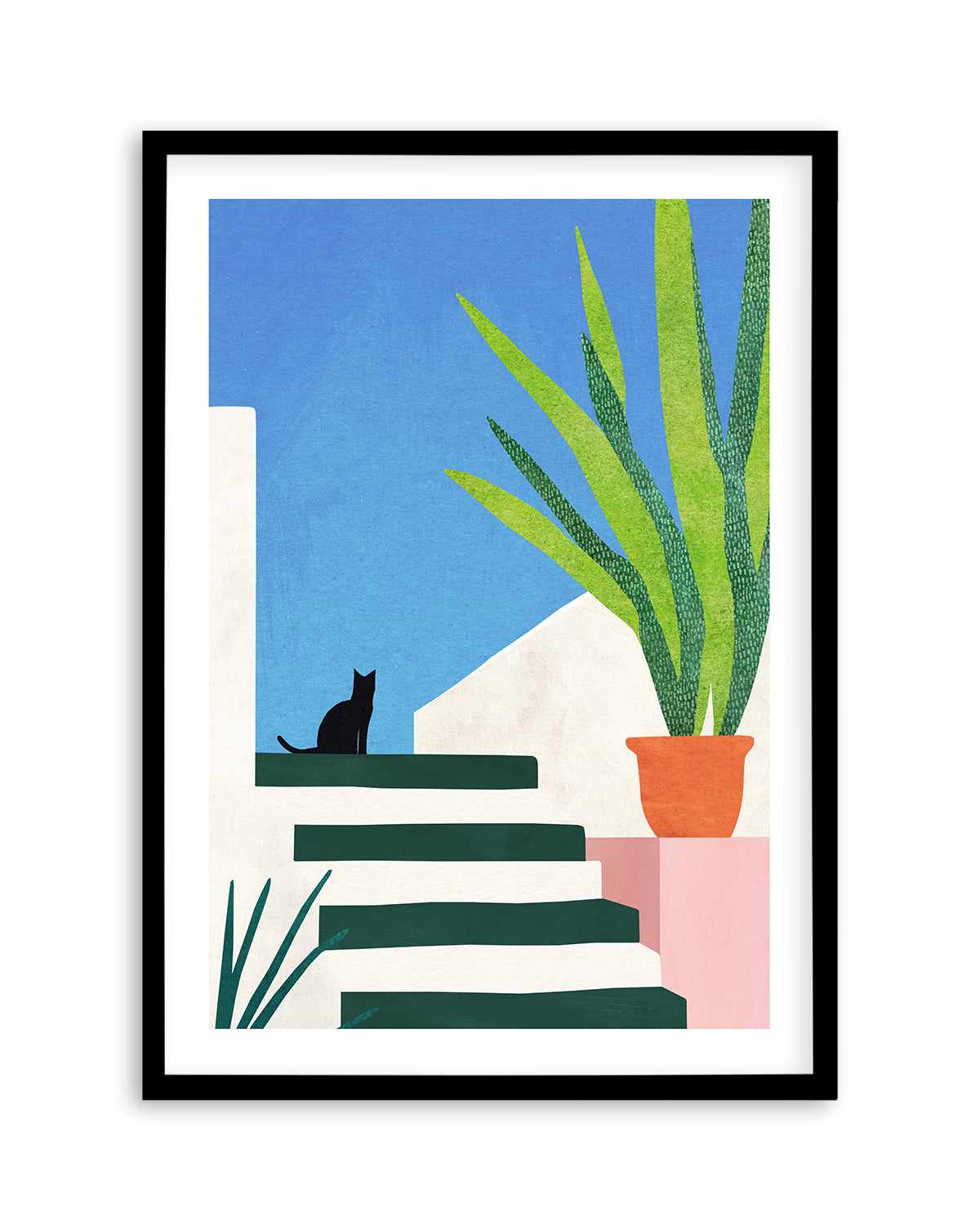 Cat, Greece by Henry Rivers Art Print