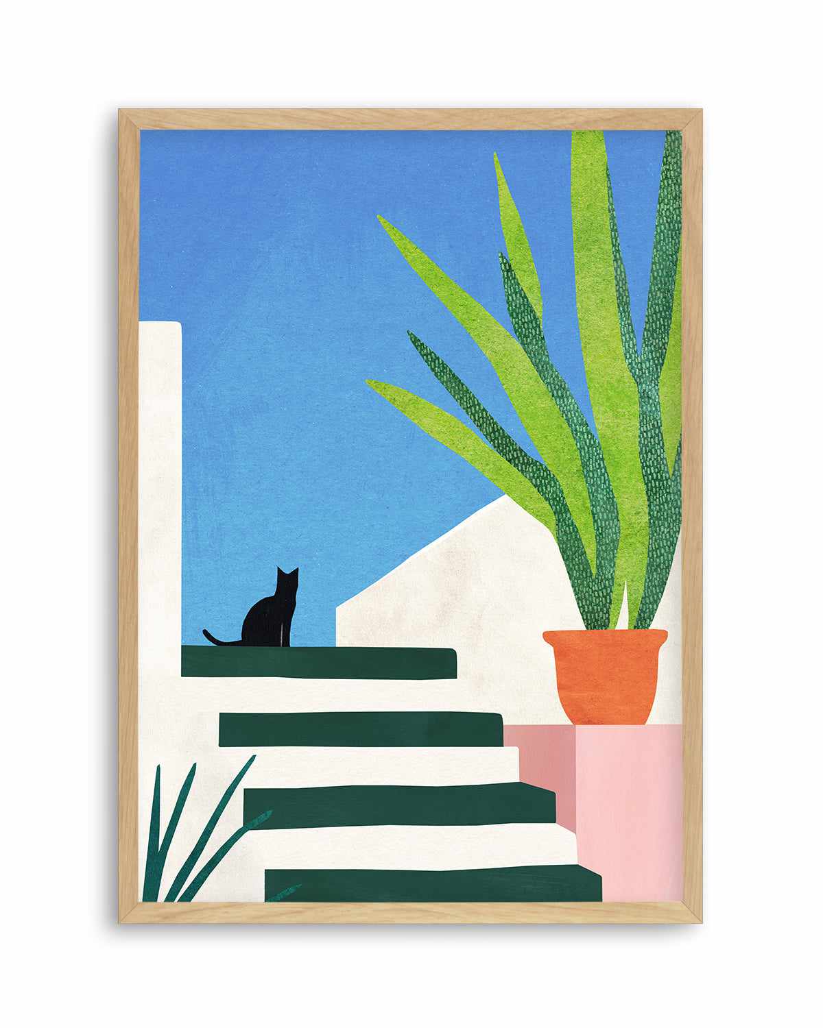 Cat, Greece by Henry Rivers Art Print