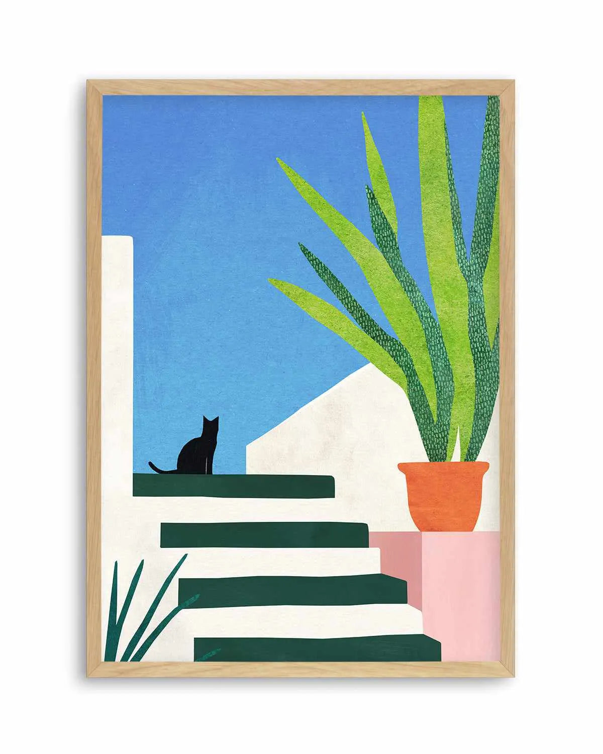 Cat, Greece by Henry Rivers Art Print from Olive et Oriel where you can shop wallpaper and artworks online