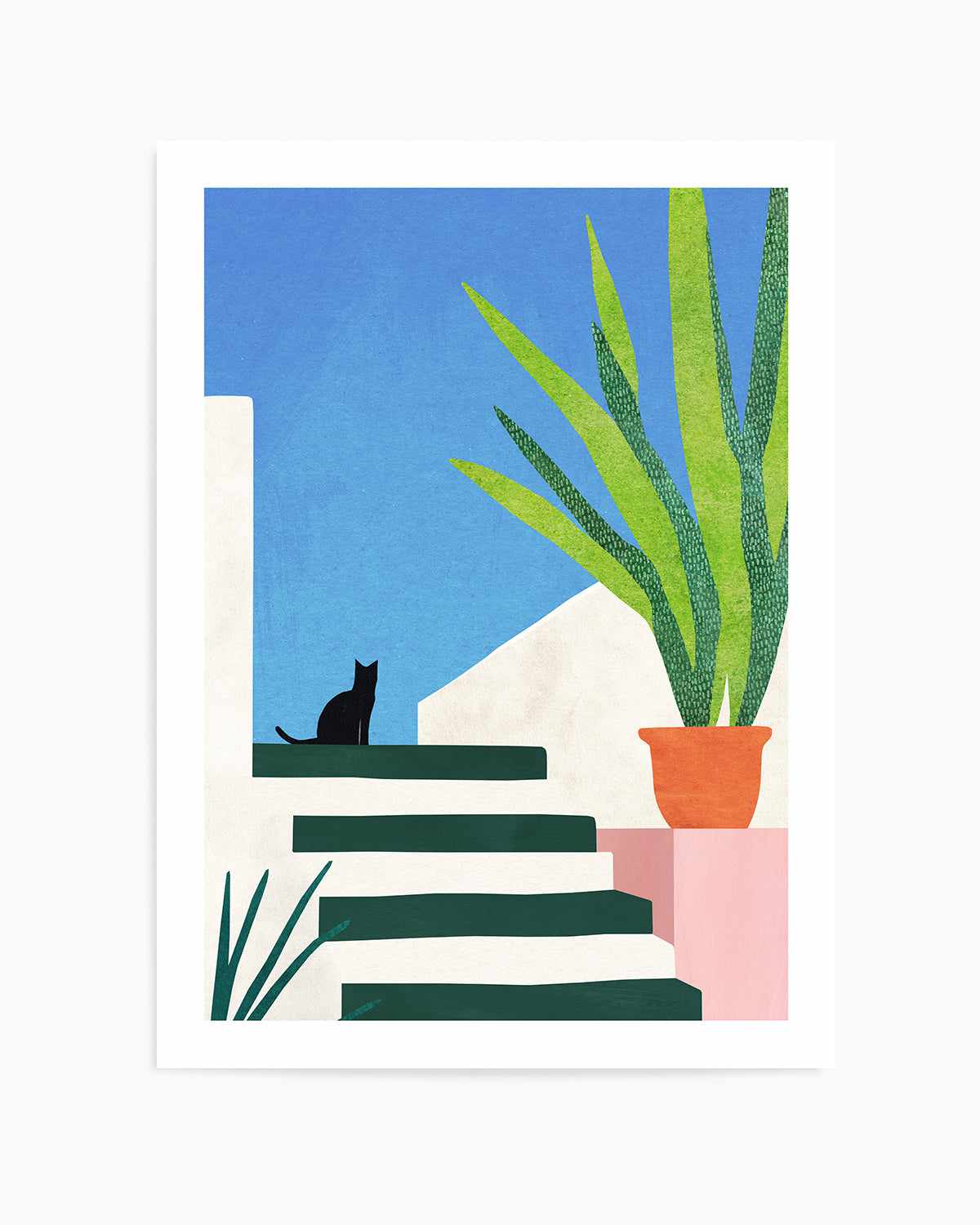 Cat, Greece by Henry Rivers Art Print