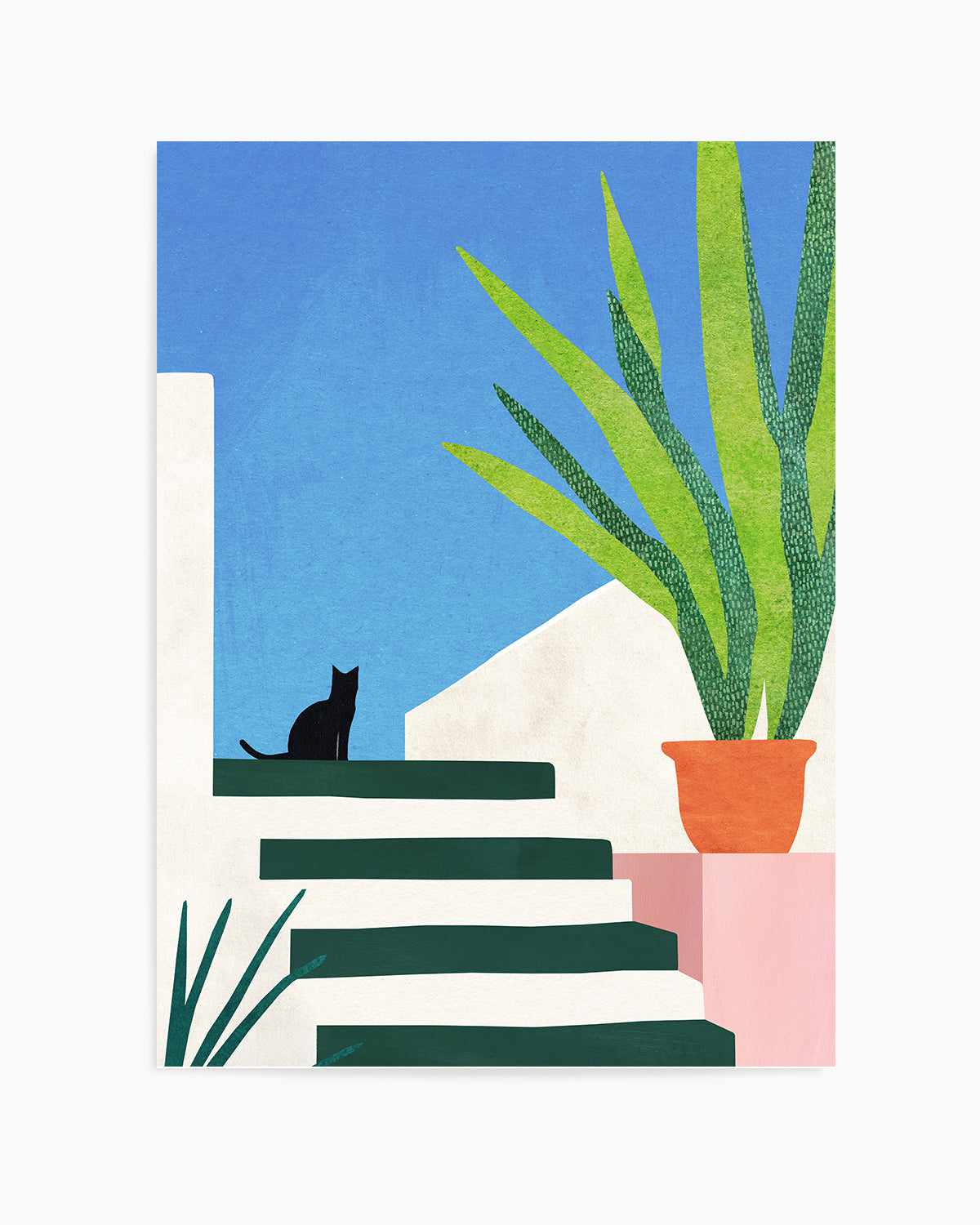 Cat, Greece by Henry Rivers Art Print