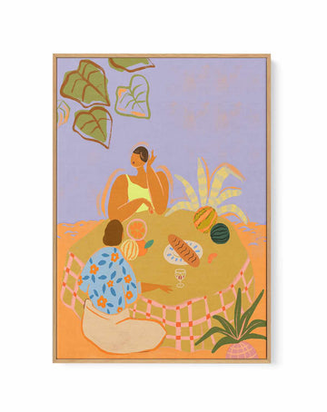 Catch Up by Arty Guava | Framed Canvas Art Print from Olive et Oriel where you can shop wallpaper and artworks online