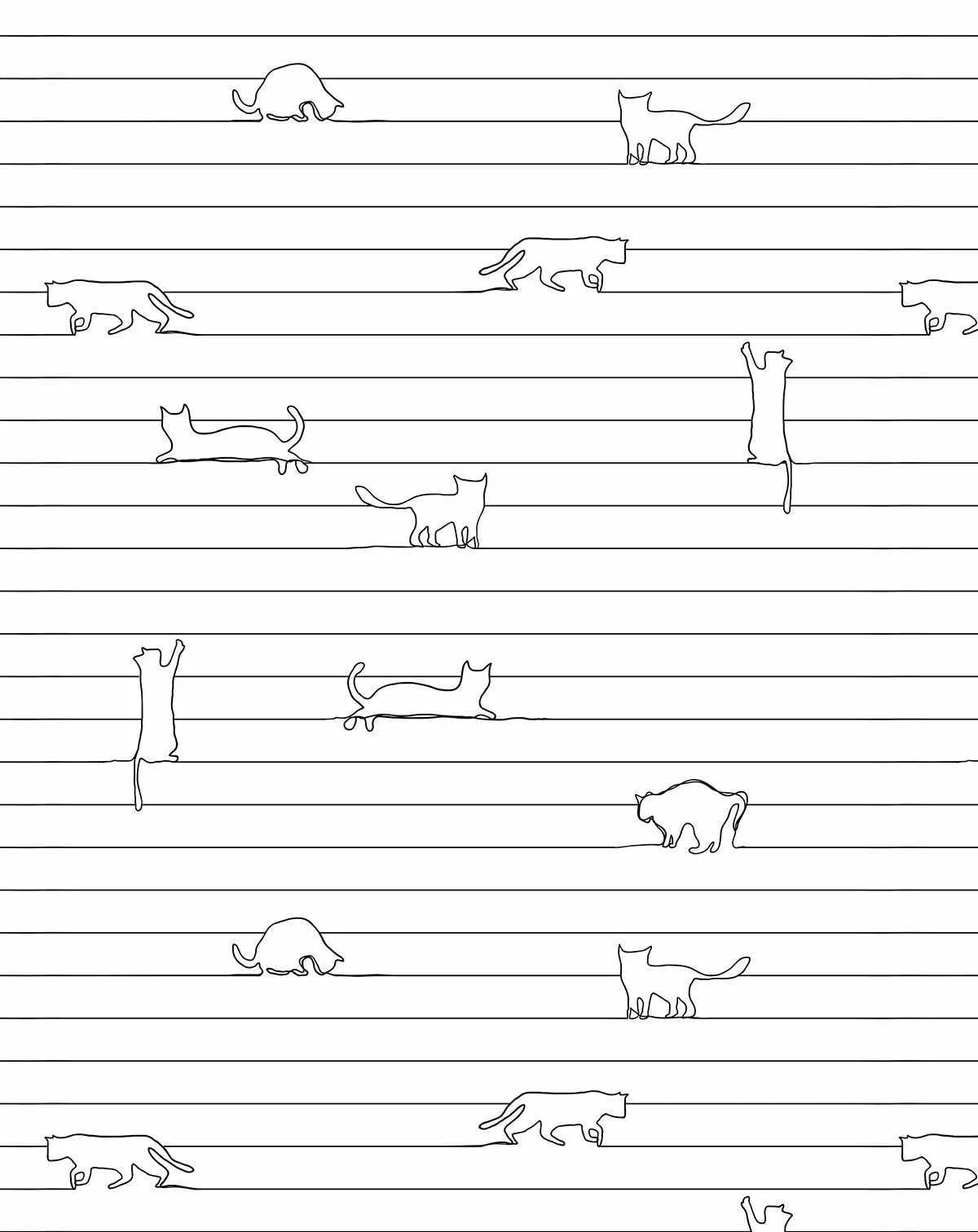 Cats Line Art Wallpaper-Wallpaper-Buy Kids Removable Wallpaper Online Our Custom Made Children√¢‚Ç¨‚Ñ¢s Wallpapers Are A Fun Way To Decorate And Enhance Boys Bedroom Decor And Girls Bedrooms They Are An Amazing Addition To Your Kids Bedroom Walls Our Collection of Kids Wallpaper Is Sure To Transform Your Kids Rooms Interior Style From Pink Wallpaper To Dinosaur Wallpaper Even Marble Wallpapers For Teen Boys Shop Peel And Stick Wallpaper Online Today With Olive et Oriel
