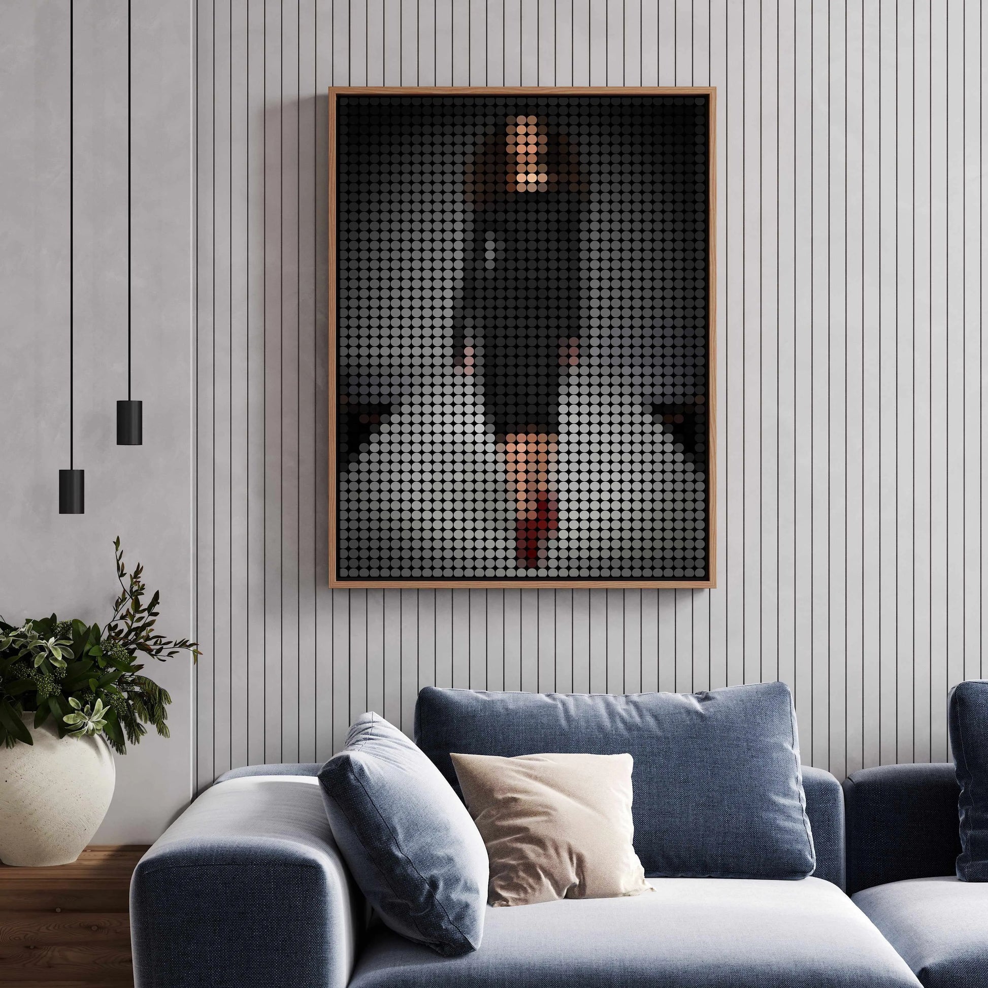 Catwalk Dots I | Framed Canvas Art Print from Olive et Oriel where you can shop wallpaper and artworks online
