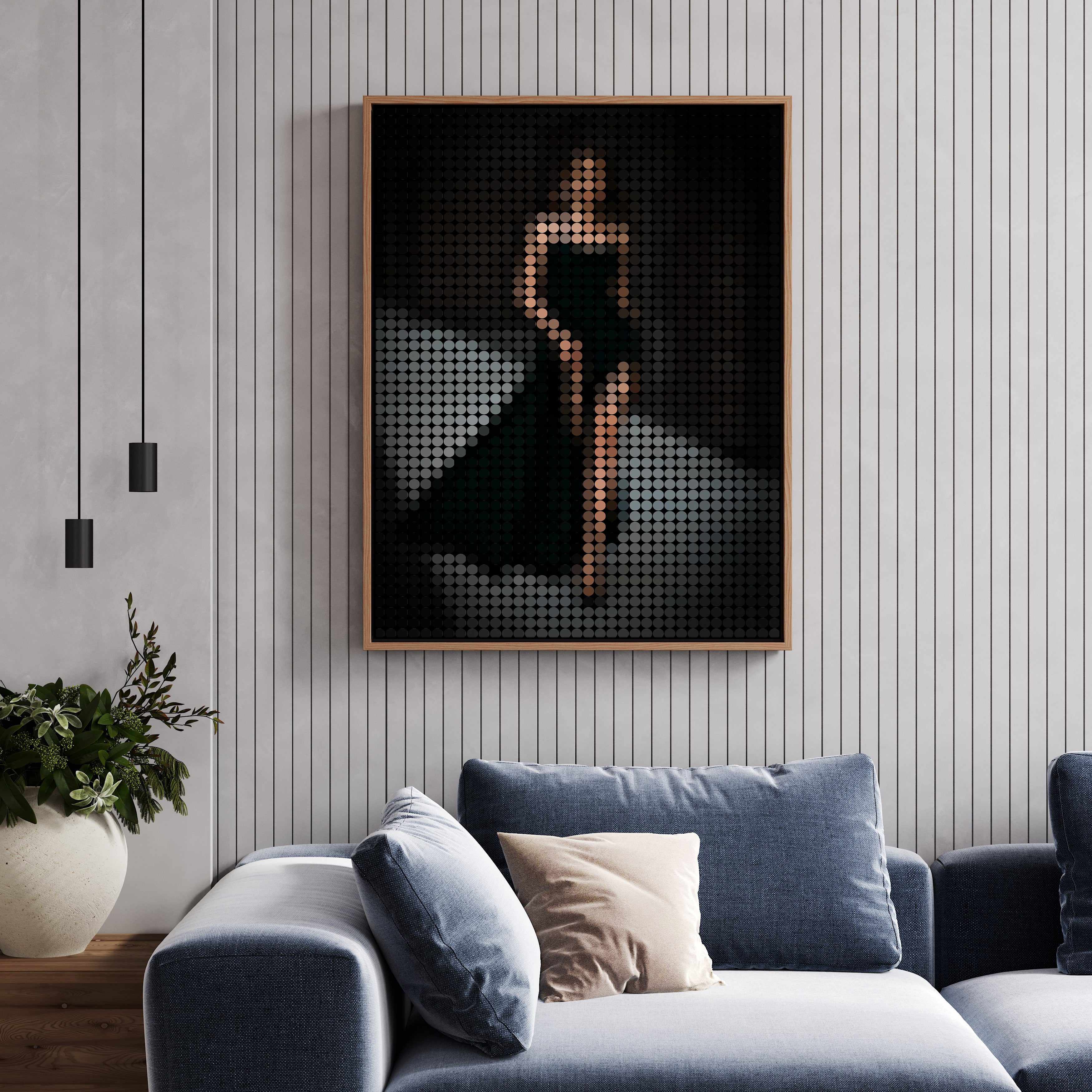 Catwalk Dots II | Framed Canvas Art Print