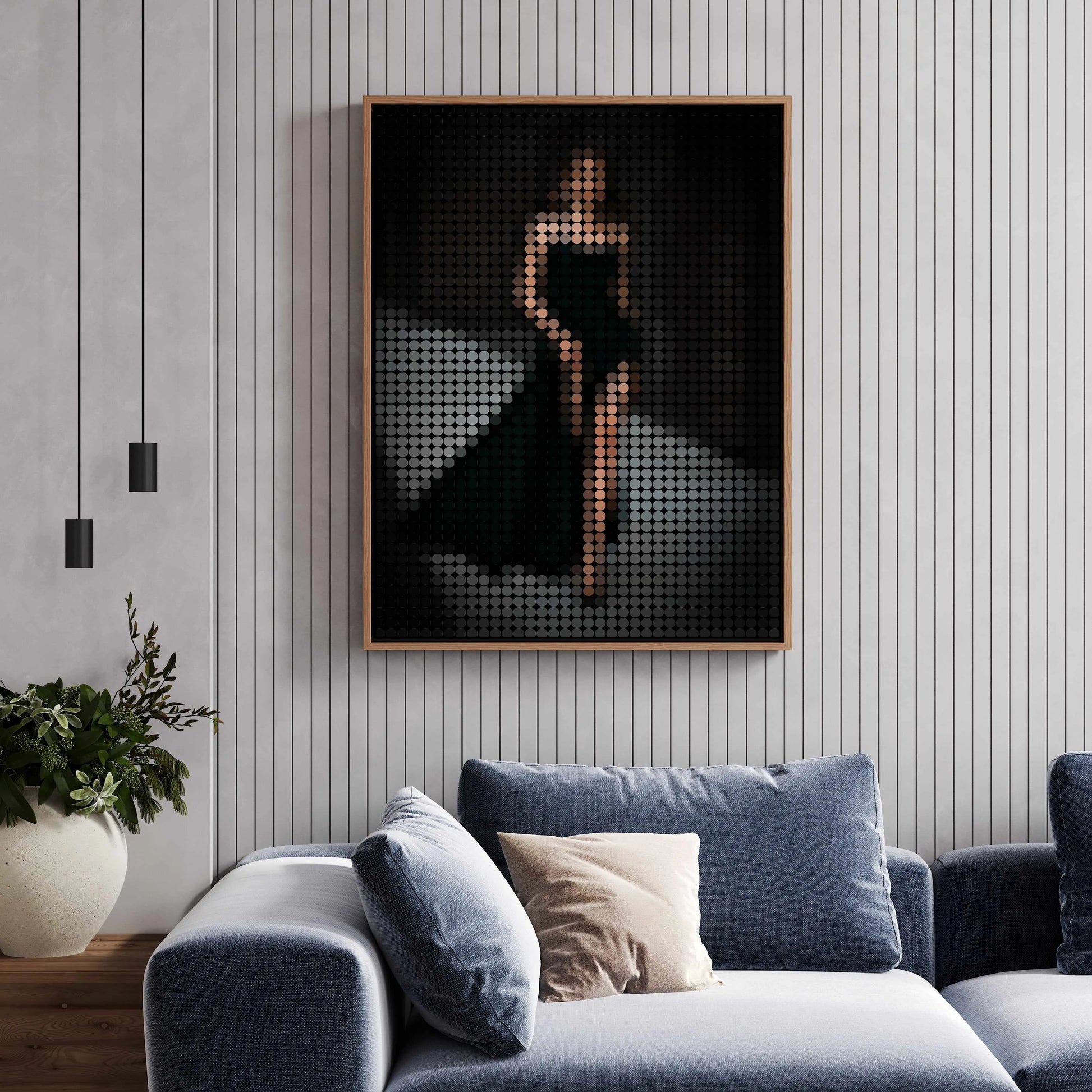 Catwalk Dots II | Framed Canvas Art Print from Olive et Oriel where you can shop wallpaper and artworks online