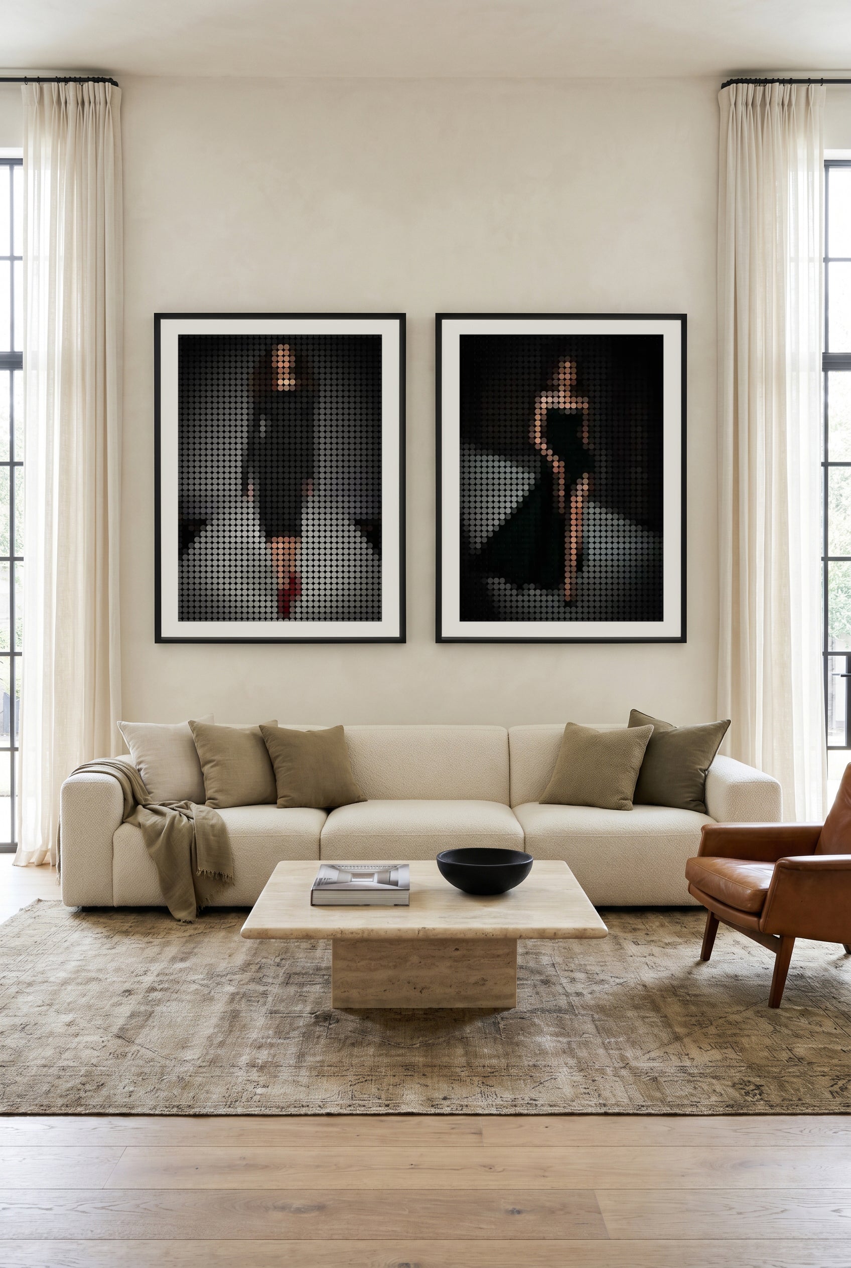 Catwalk Dots I & II Art Print Set of 2 | Matching Wall Art