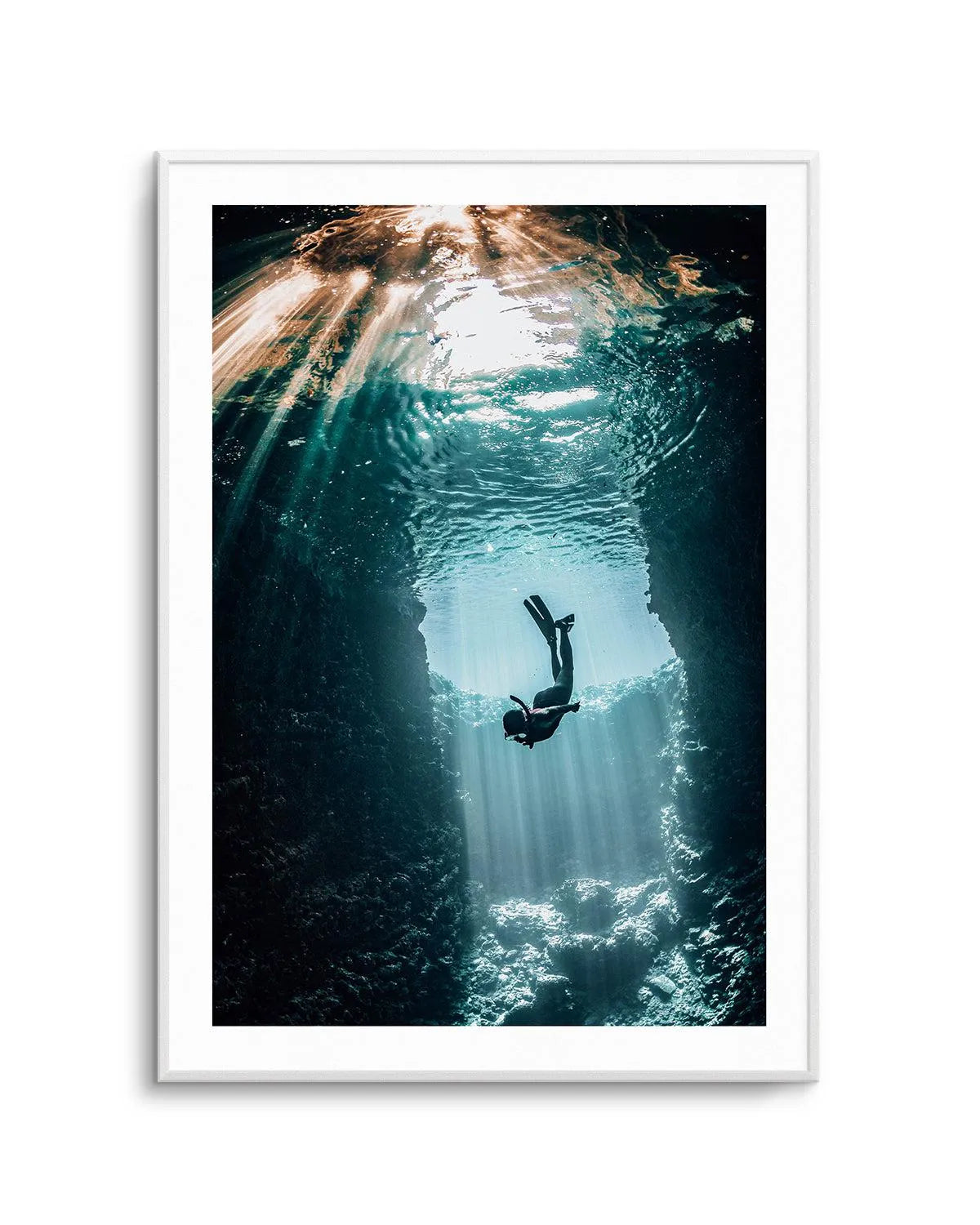 Cave Dive Art Print from Olive et Oriel where you can shop wallpaper and artworks online