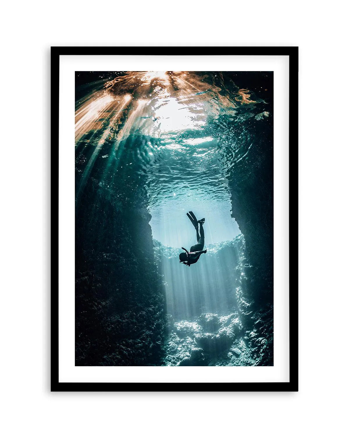 Cave Dive Art Print from Olive et Oriel where you can shop wallpaper and artworks online