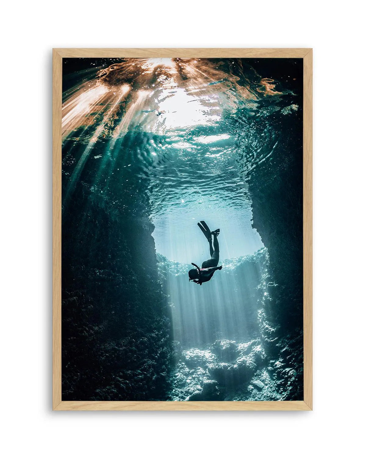 Cave Dive Art Print from Olive et Oriel where you can shop wallpaper and artworks online