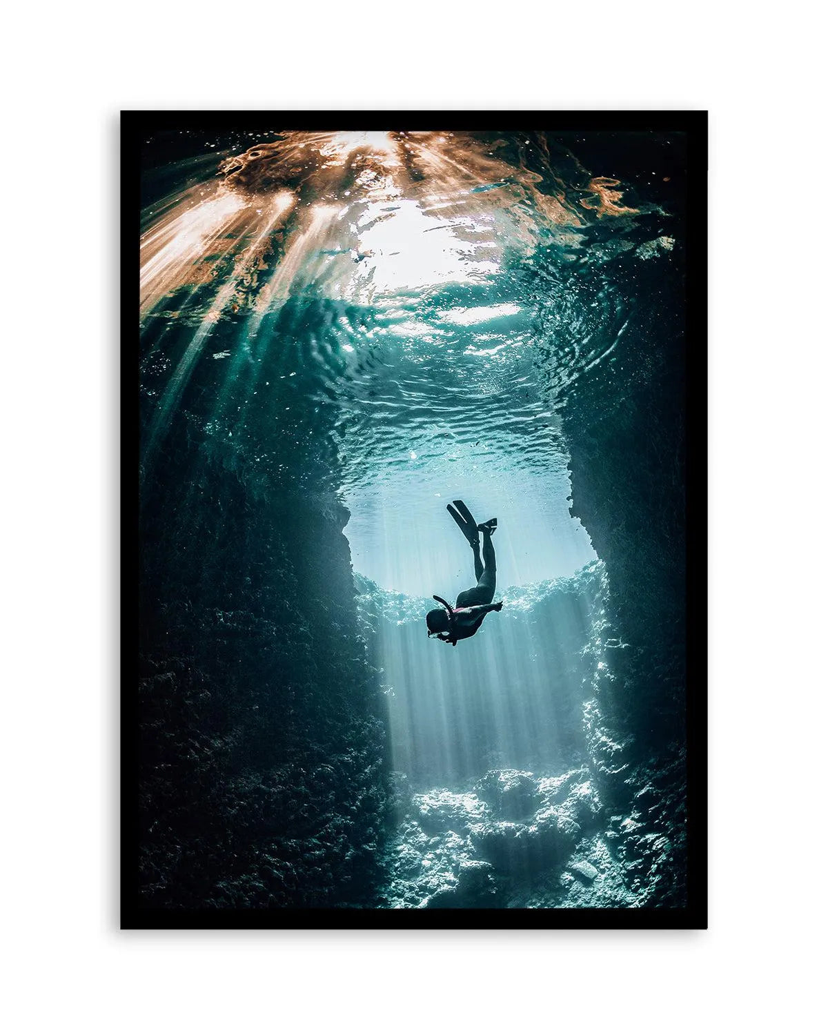 Cave Dive Art Print from Olive et Oriel where you can shop wallpaper and artworks online