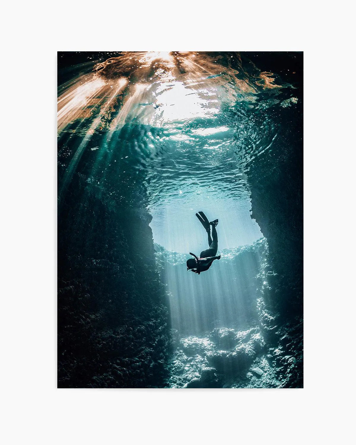 Cave Dive Art Print from Olive et Oriel where you can shop wallpaper and artworks online