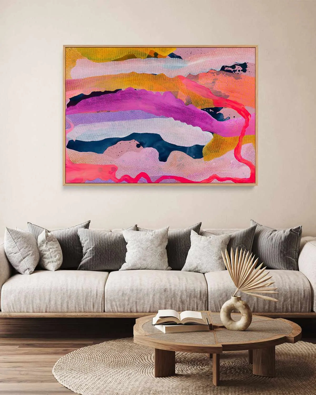 Celestial Glow I by Laura Oczós | Framed Canvas Art Print from Olive et Oriel where you can shop wallpaper and artworks online