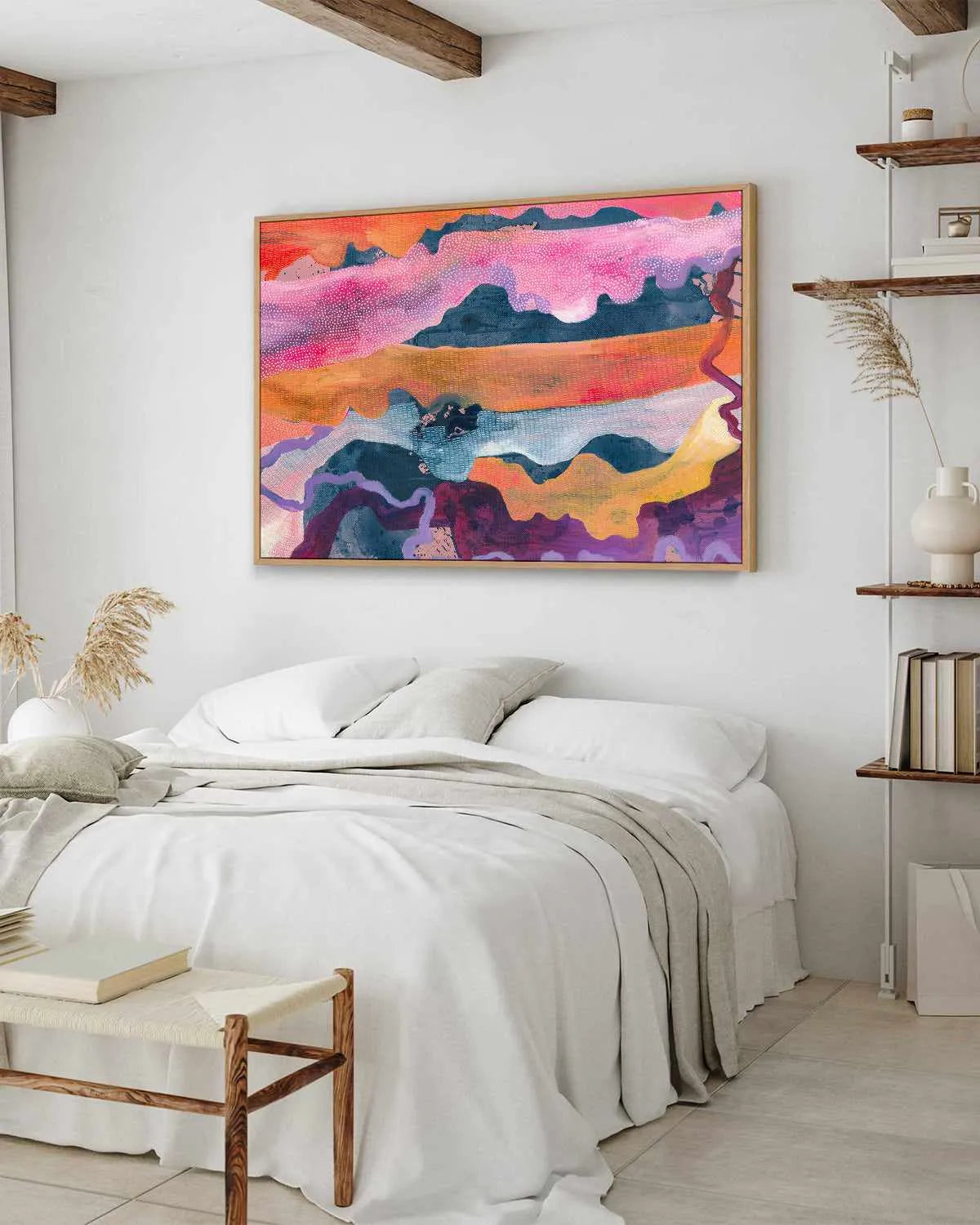 Celestial Glow III by Laura Oczós | Framed Canvas Art Print from Olive et Oriel where you can shop wallpaper and artworks online