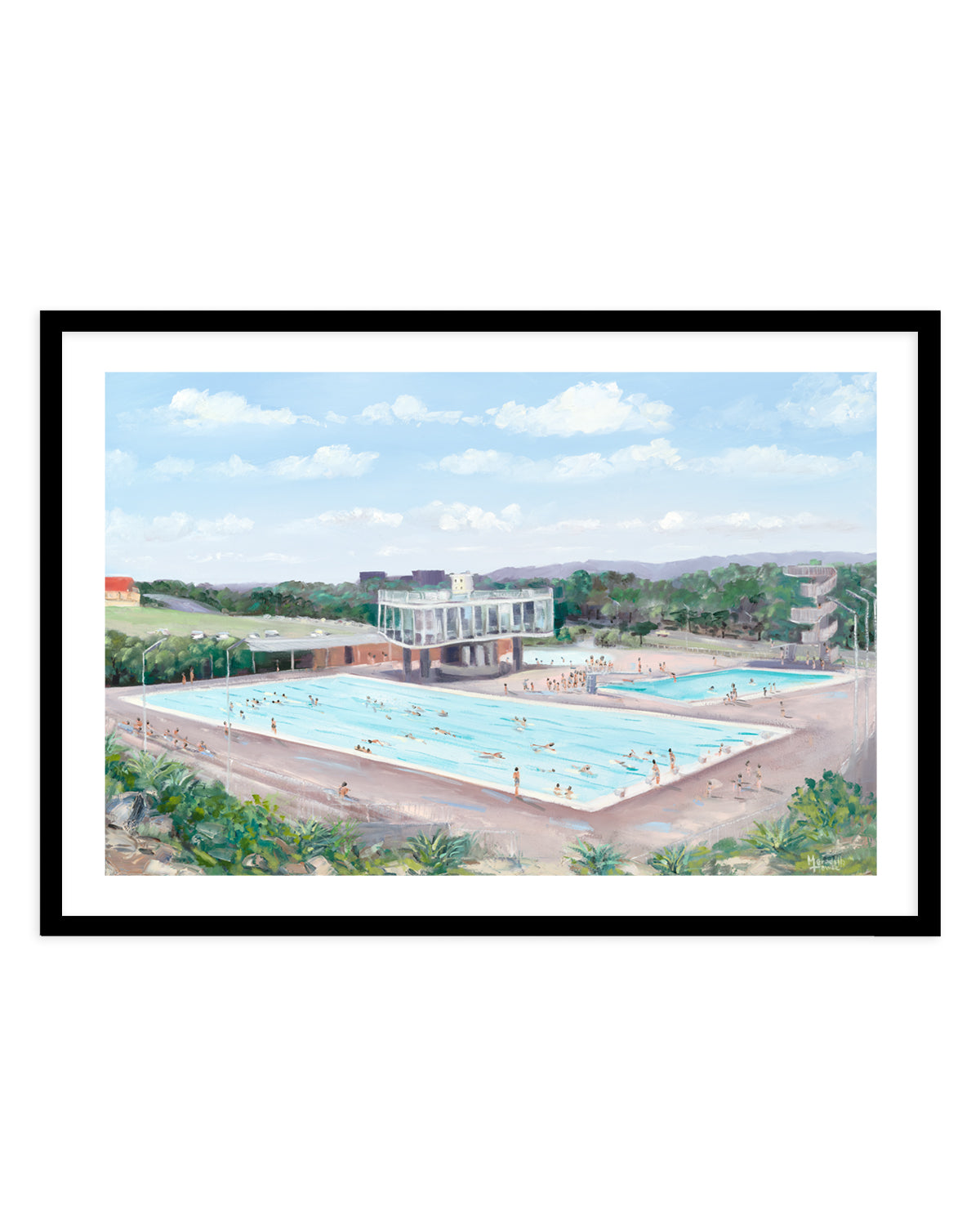 Centenary Pool Vintage by Meredith Howse | Art Print