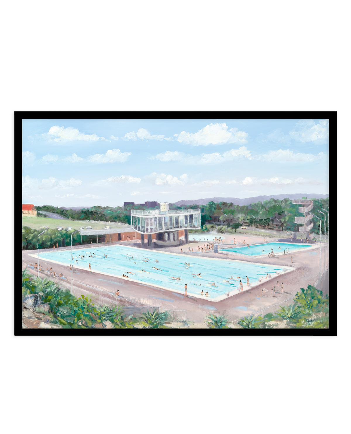 Centenary Pool Vintage by Meredith Howse | Art Print