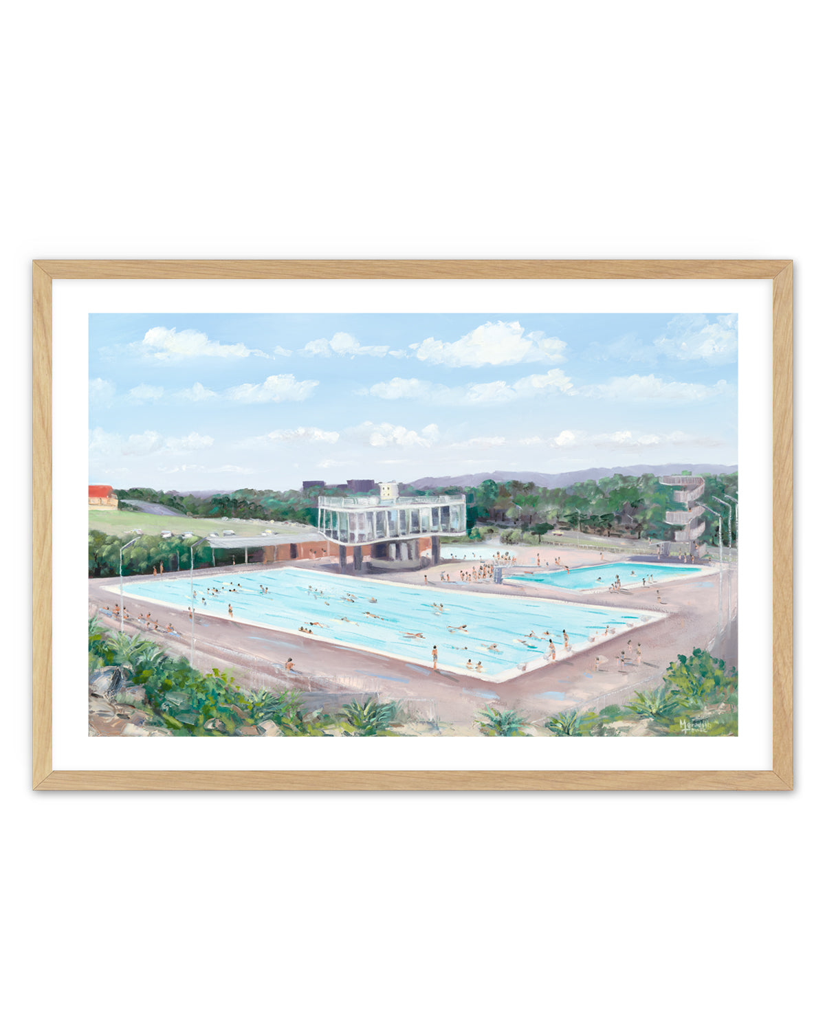 Centenary Pool Vintage by Meredith Howse | Art Print