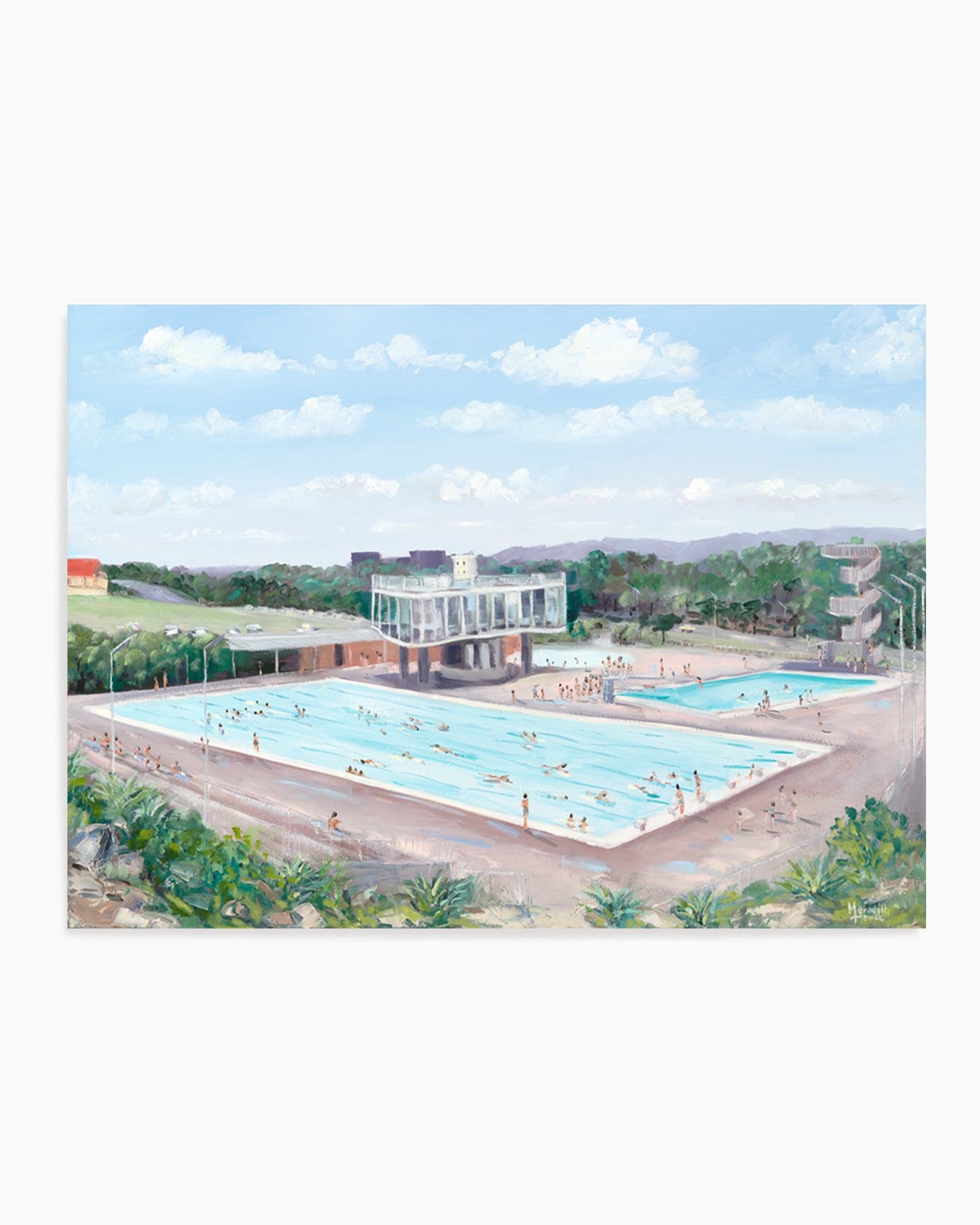 Centenary Pool Vintage by Meredith Howse | Art Print