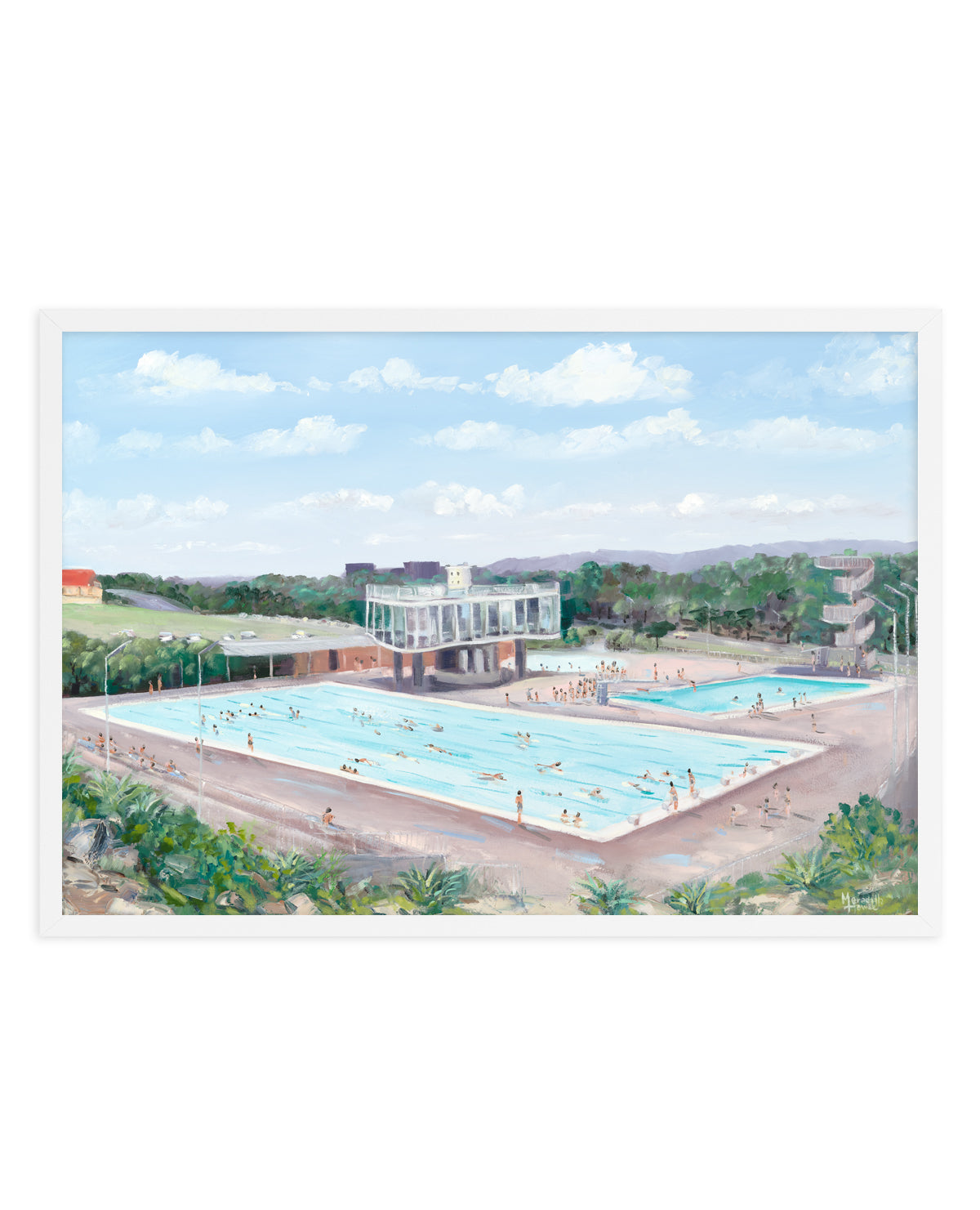 Centenary Pool Vintage by Meredith Howse | Art Print