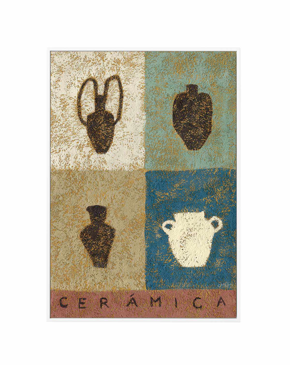 Cerámica by Julie Celina | Framed Canvas Art Print