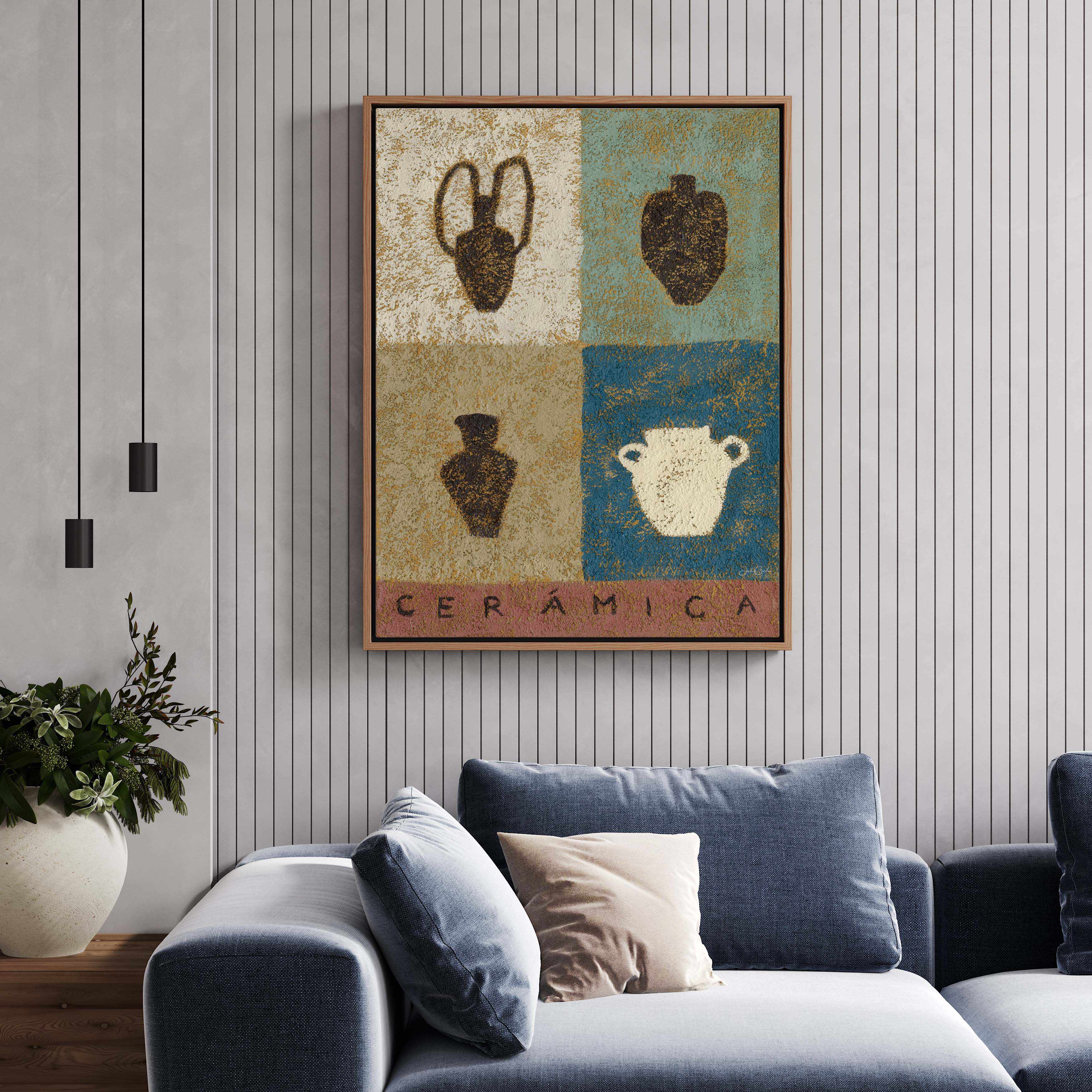 Cerámica by Julie Celina | Framed Canvas Art Print