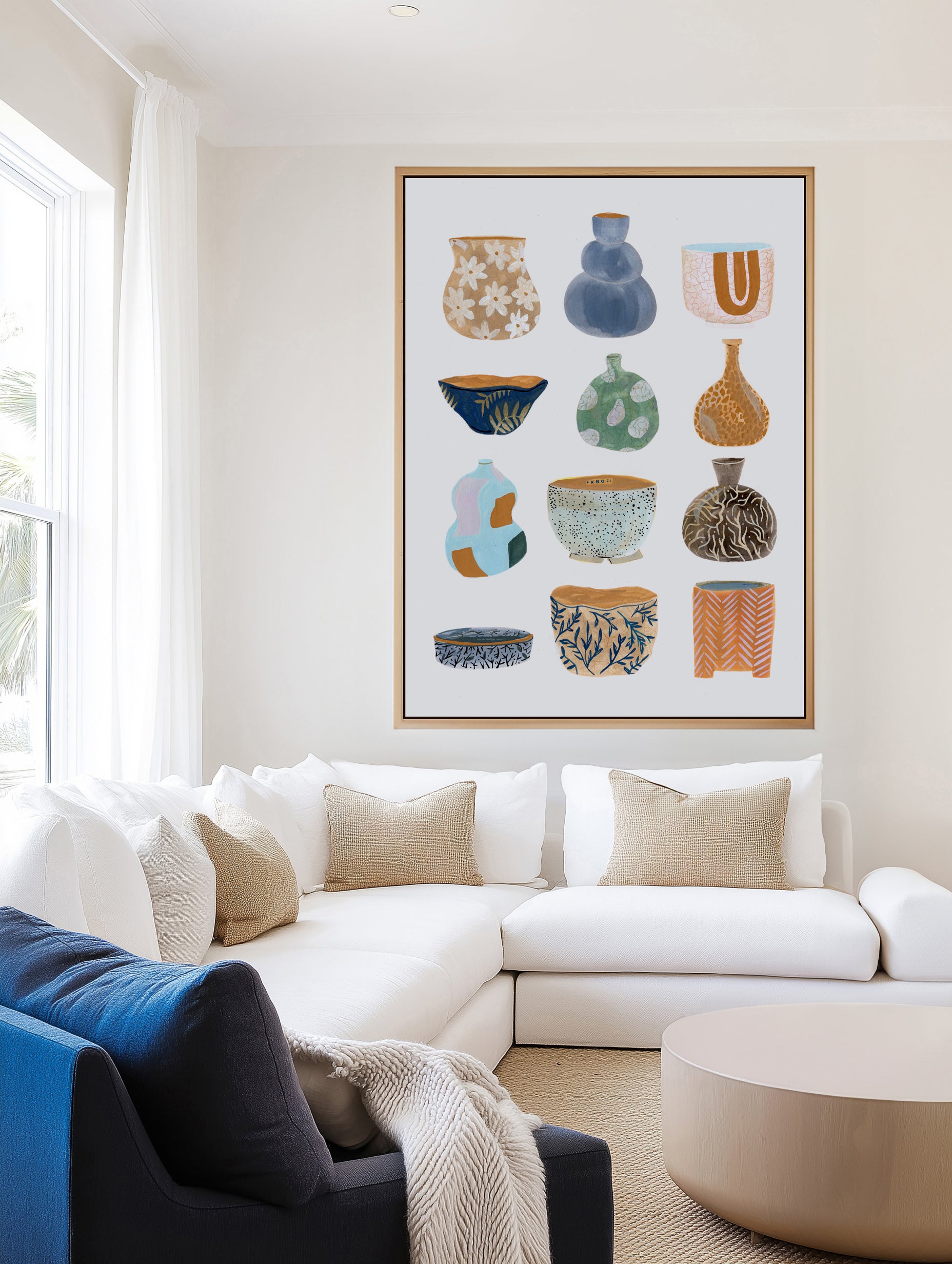 Ceramics by Laura Page | Framed Canvas Art Print