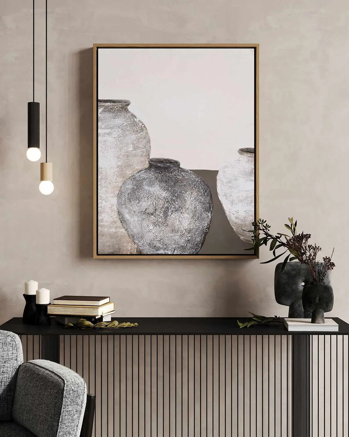 Ceramics I by Design Fabrikken | Framed Canvas Art Print from Olive et Oriel where you can shop wallpaper and artworks online