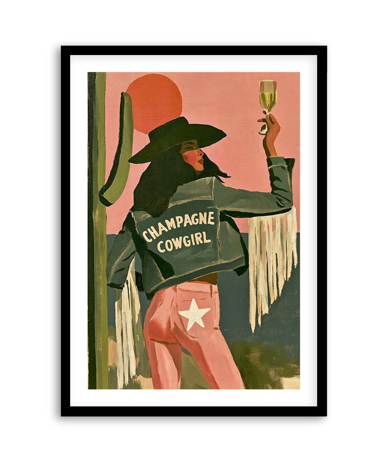 Champagne Cowgirl | Art Print