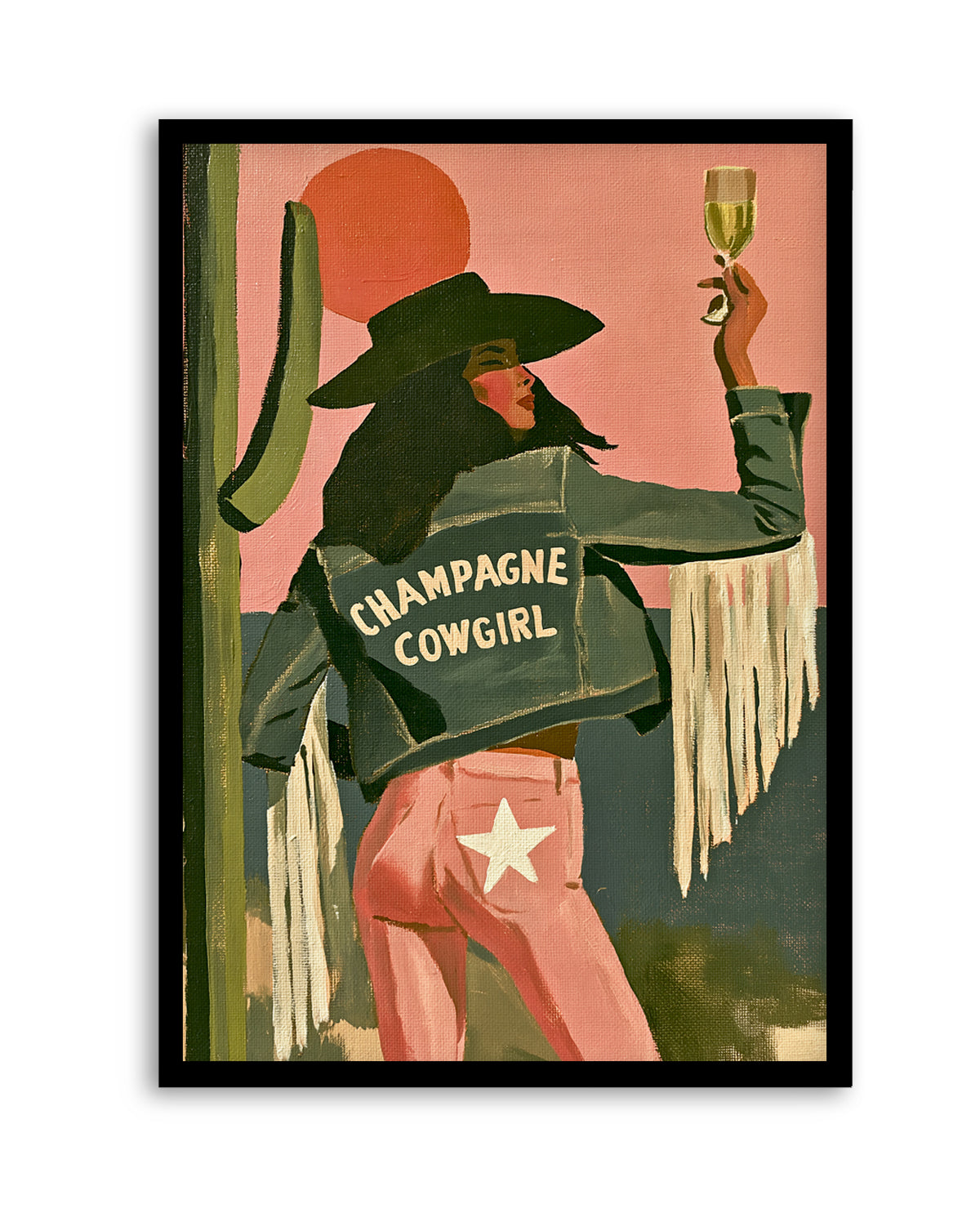 Champagne Cowgirl | Art Print