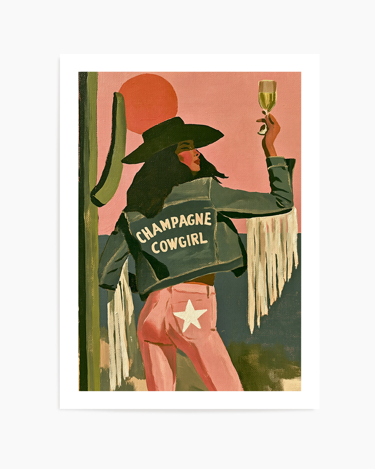 Champagne Cowgirl | Art Print